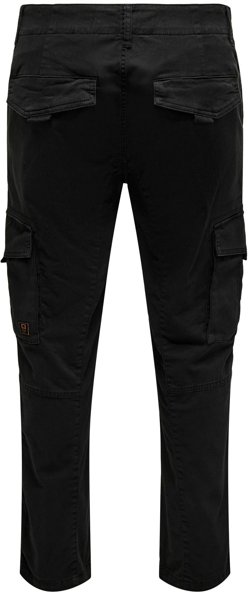 CARGO SONS LIFE OS ONLY Cargohose TAP & black ONSDEAN