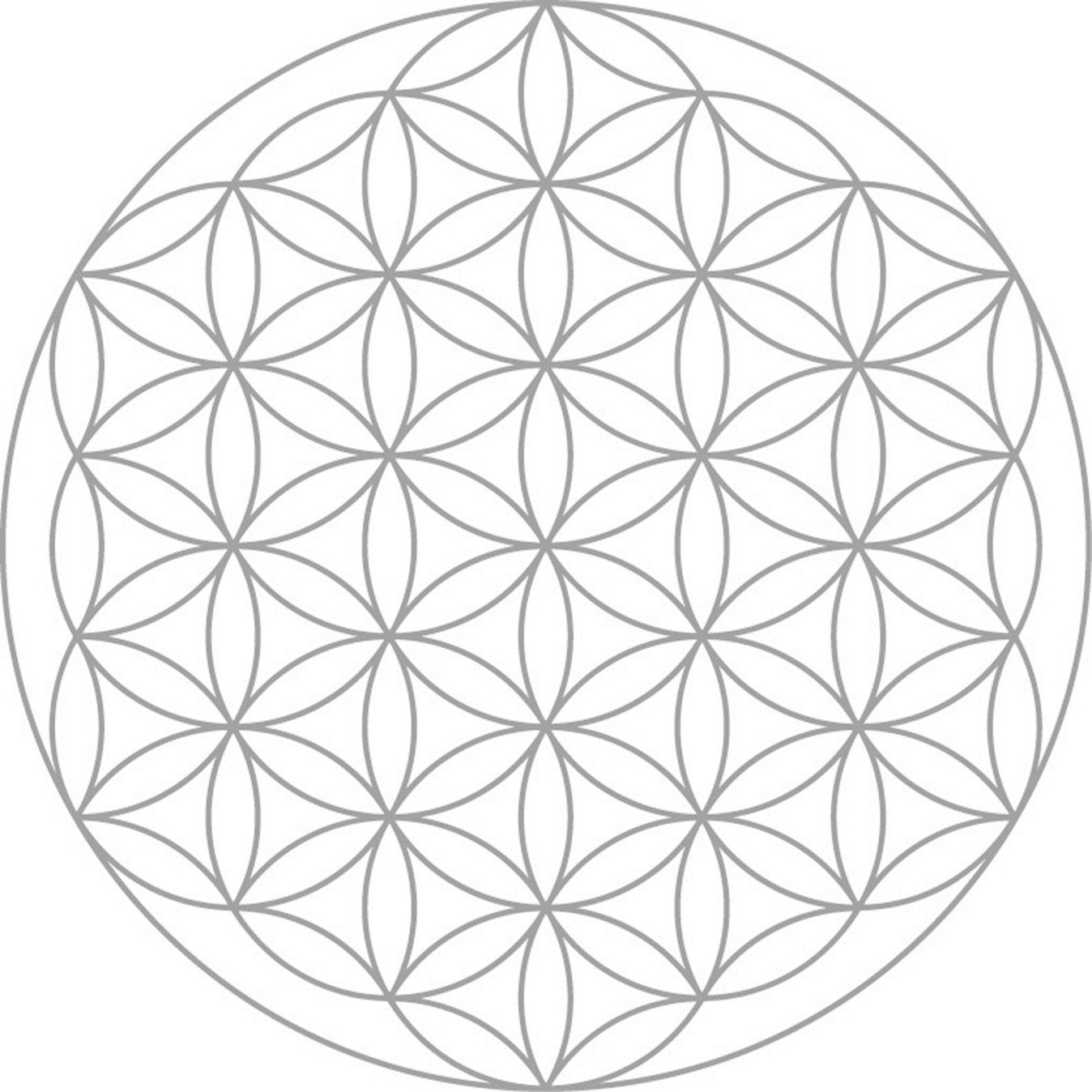 Natures-Design Glas Mythos Platin Blume des Lebens 0,25l, bleifreies Glas