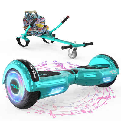 HITWAY Balance Scooter 6.5 Zoll Hoverboards Hoverkart Mit Sitz und Bluetooth und LED-Blitz, mit einem Go-Kart können Sie mehr Spaß haben.