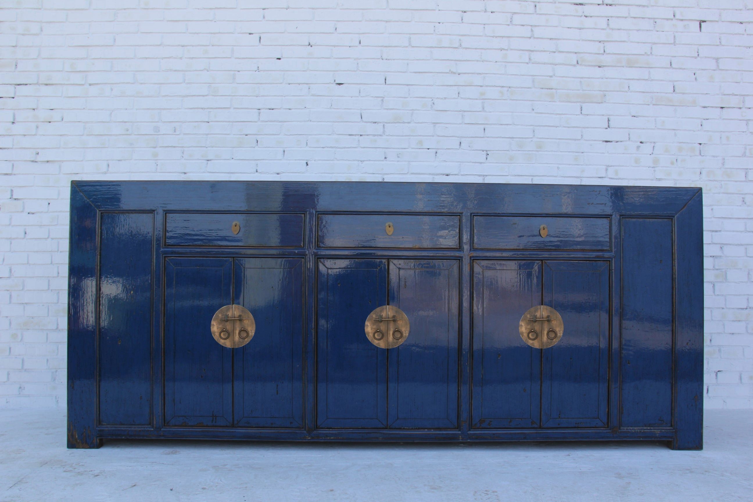 Luxury-Park-Direct Kommode XXL Sideboard in royaler Farbgebung mit goldenen Beschlägen