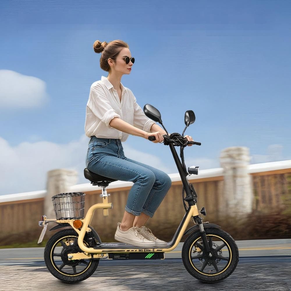 Twofish E-Motorroller Elite-E EEC certified electric scooter with seat and rear basket, 40 km/h, 30 km range, dual disc brakes, front and rear shock absorbers
