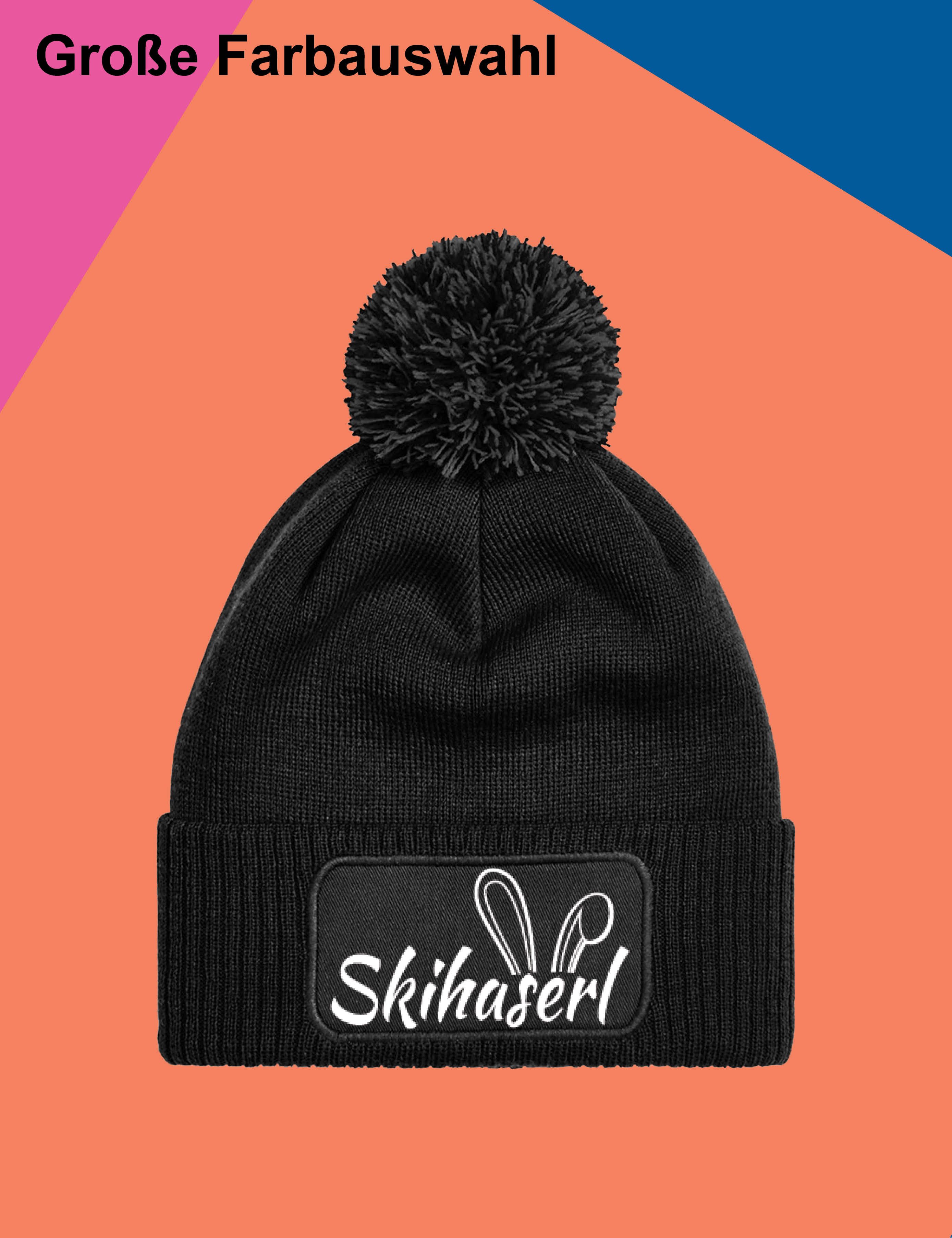 Youth Designz Beanie Damen Strick Bommel Beanie Mütze mit Skihaserl Aufdruc günstig online kaufen