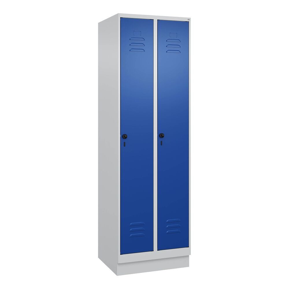 C+P Garderobenschrank Garderobenschrank Classic Plus, Abteilbreite 30 cm, mit Sockel Sockel verzinkt, erhöhter Korrosionsschutz