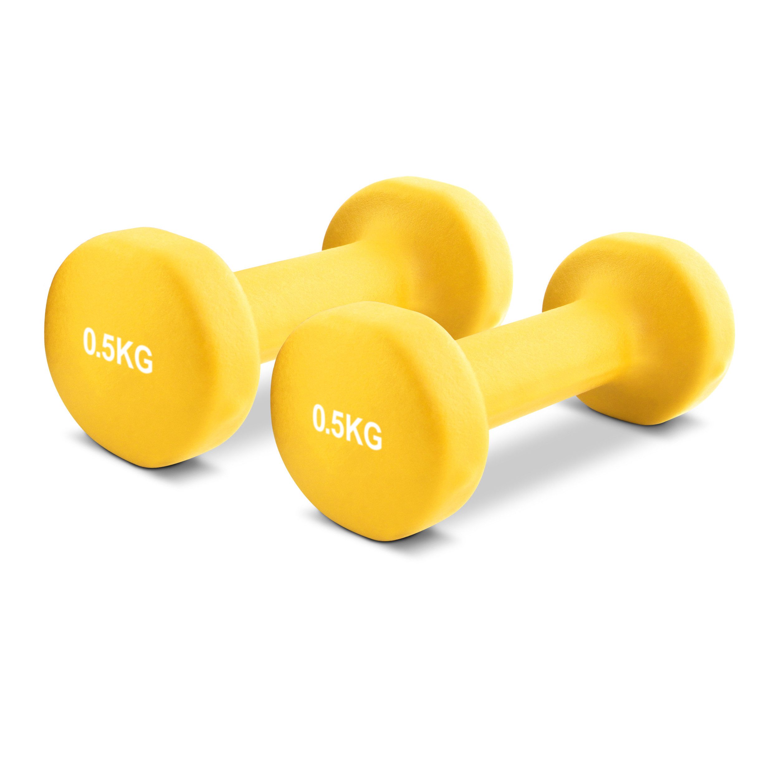 MSports® Hantel Hantelset Neopren 2er Set 0,5 – 5 kg Paar inkl. Übungsposter