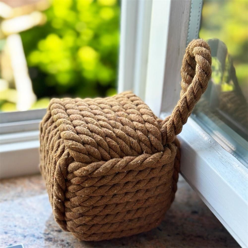 BOLTZE GRUPPE Türstopper Square Würfel Beige 2er Set, dekorativer Türstopper Fensterstopper als Würfel in Beige 2 Stück – Bild 2 von 5