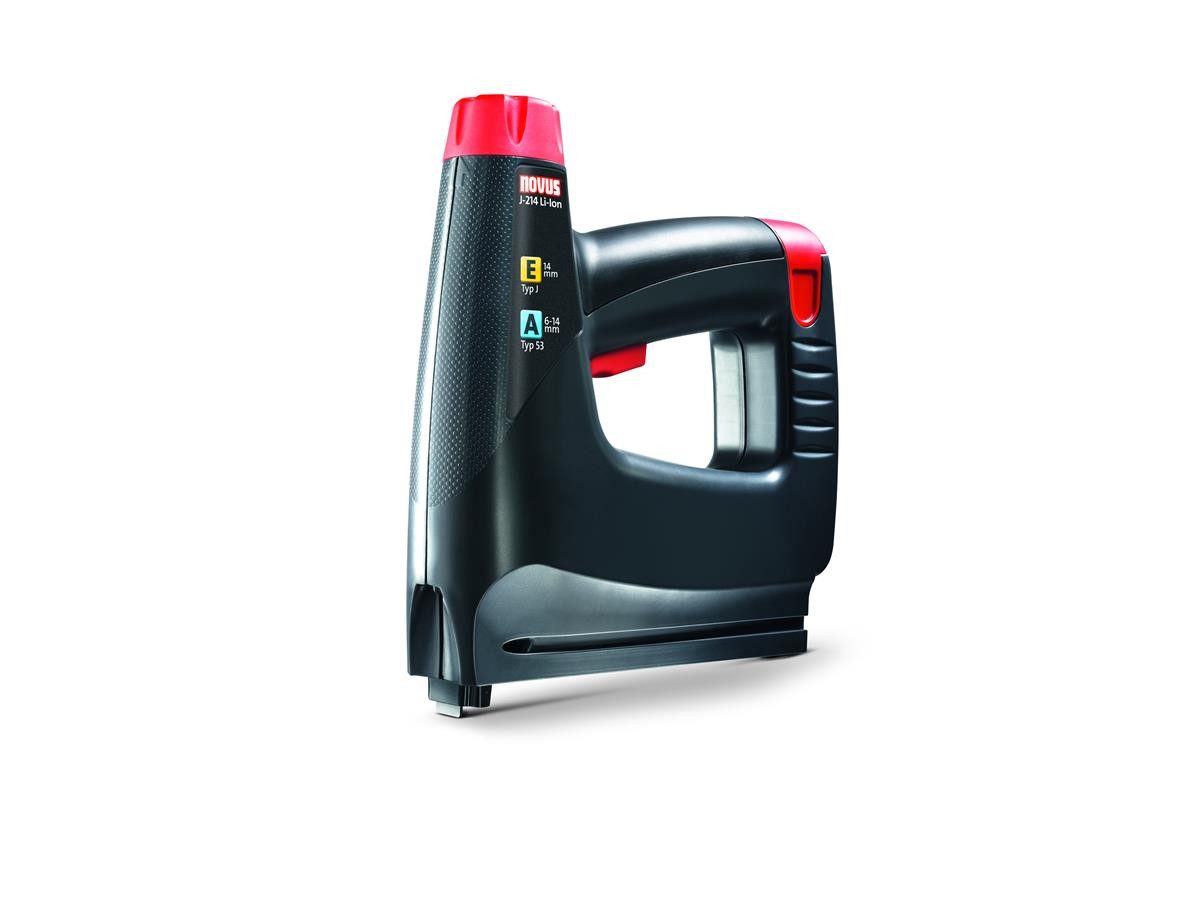 NOVUS Elektro-Tacker J-214 Akku LI ION, (Set), Magazinkapazität 115 Klammern/65 Nägel, Feindrahtklammern, Tackernägel