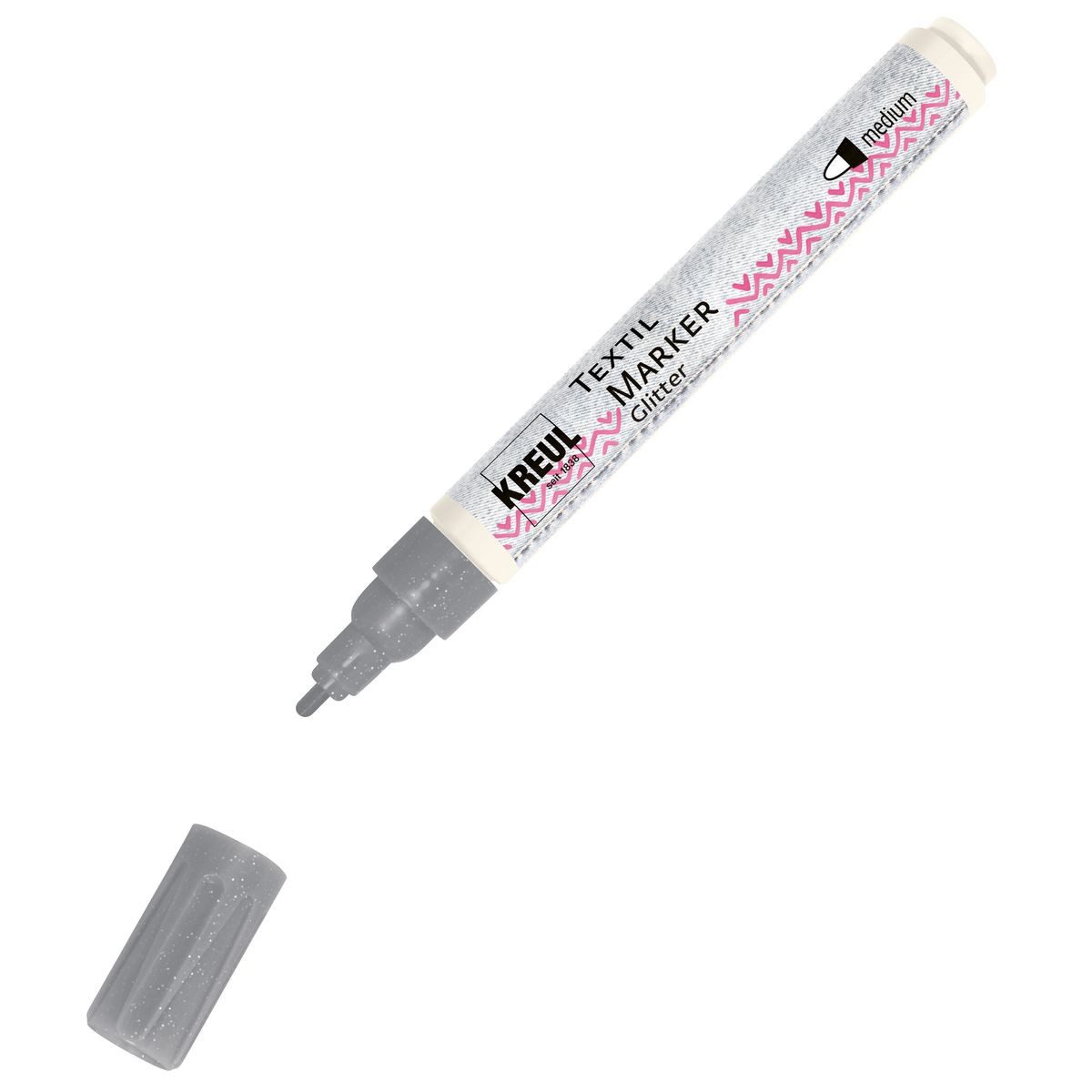 C. KREUL Textilmarker KREUL Textilmarker Glitter medium silber