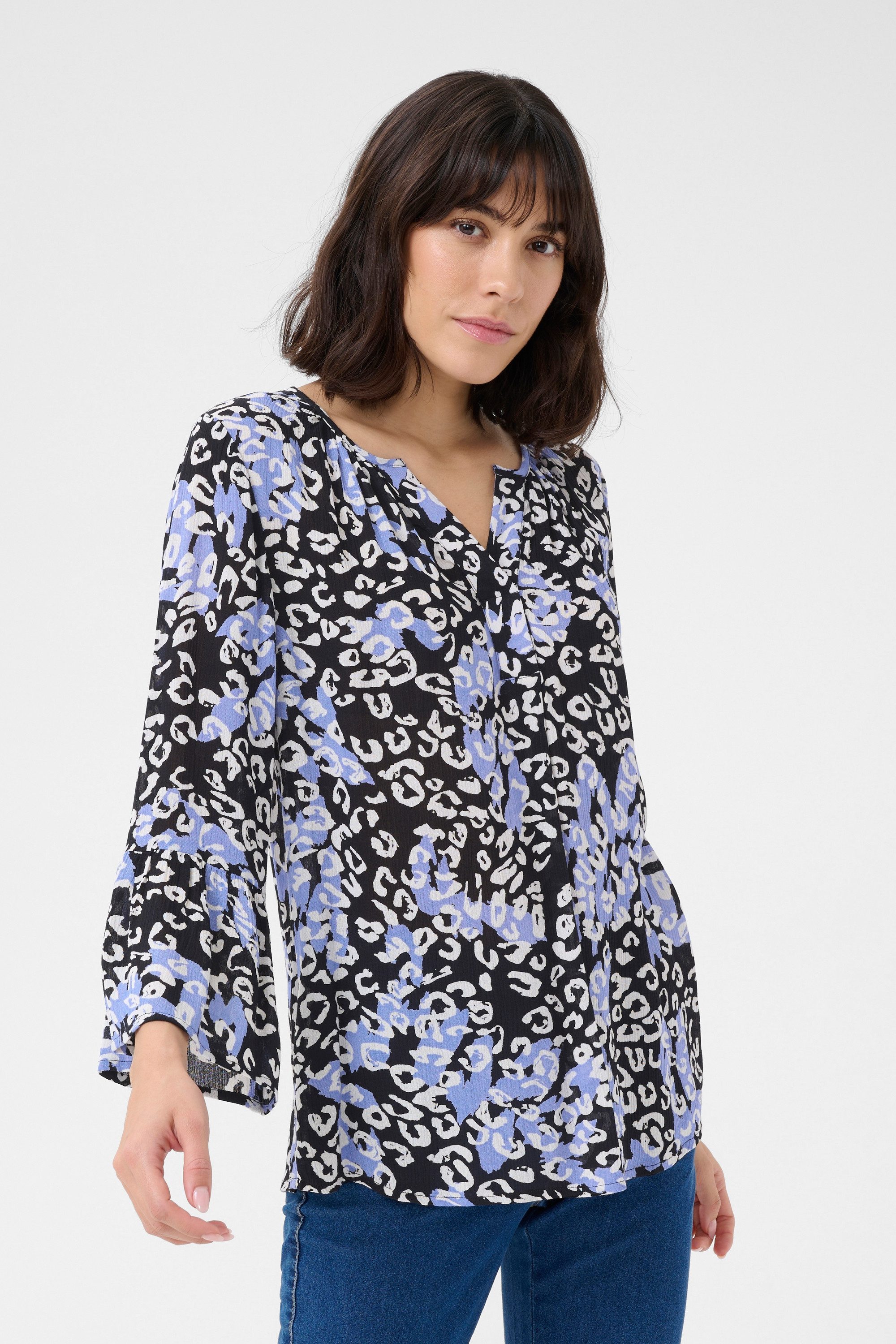 KAFFE Kurzarmbluse Kurzarm-Bluse KAlea