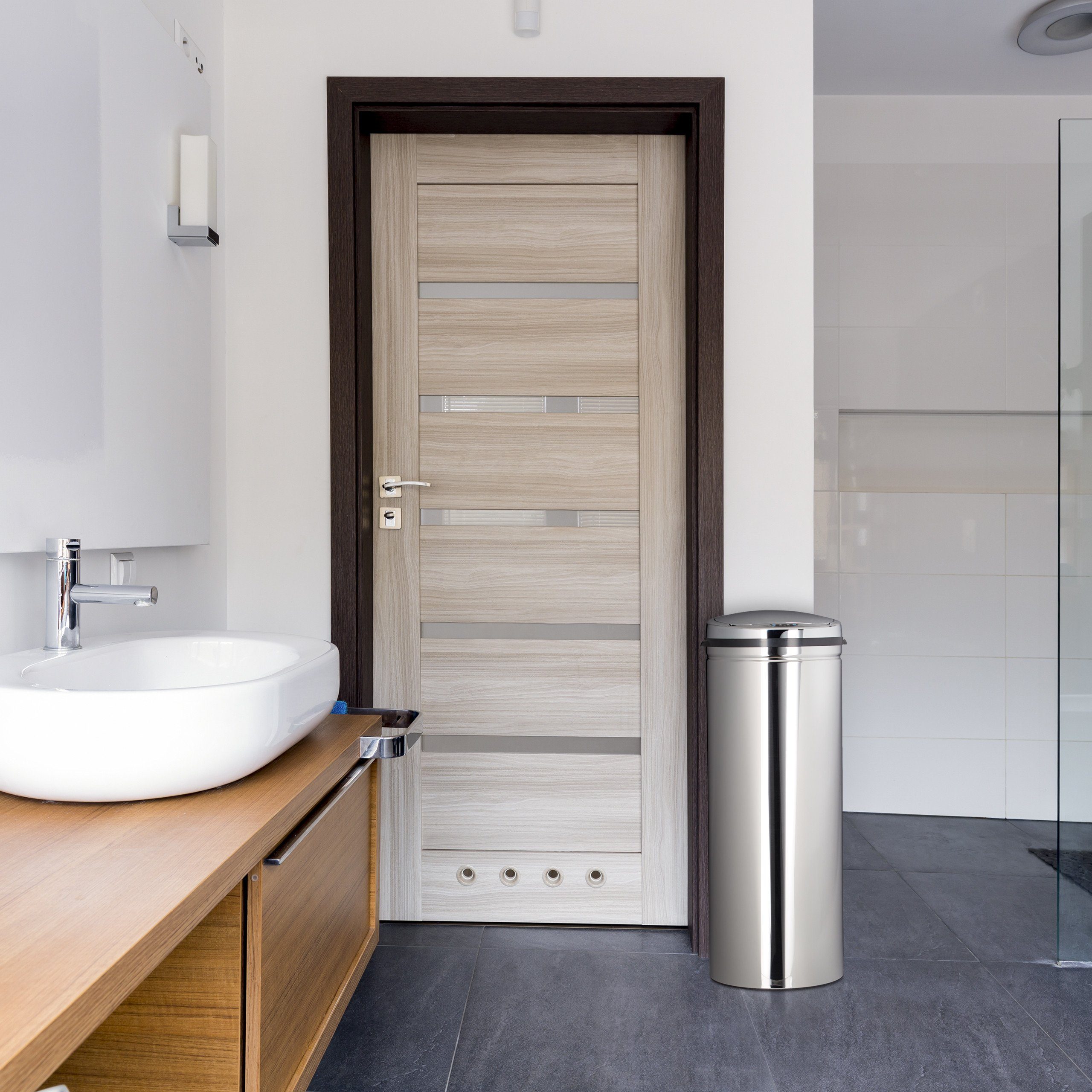 relaxdays Mülleimer 50 L mit Sensor