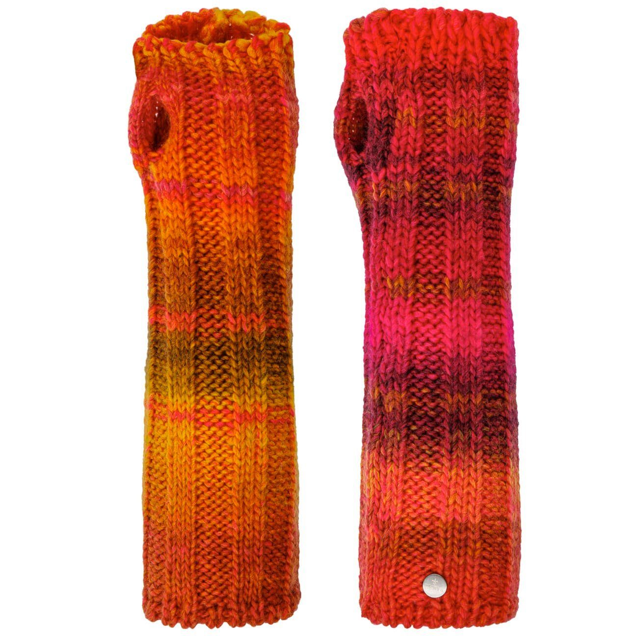 Germany in (1-St) Lierys Made Strickstulpen, Armstulpen pink-orange