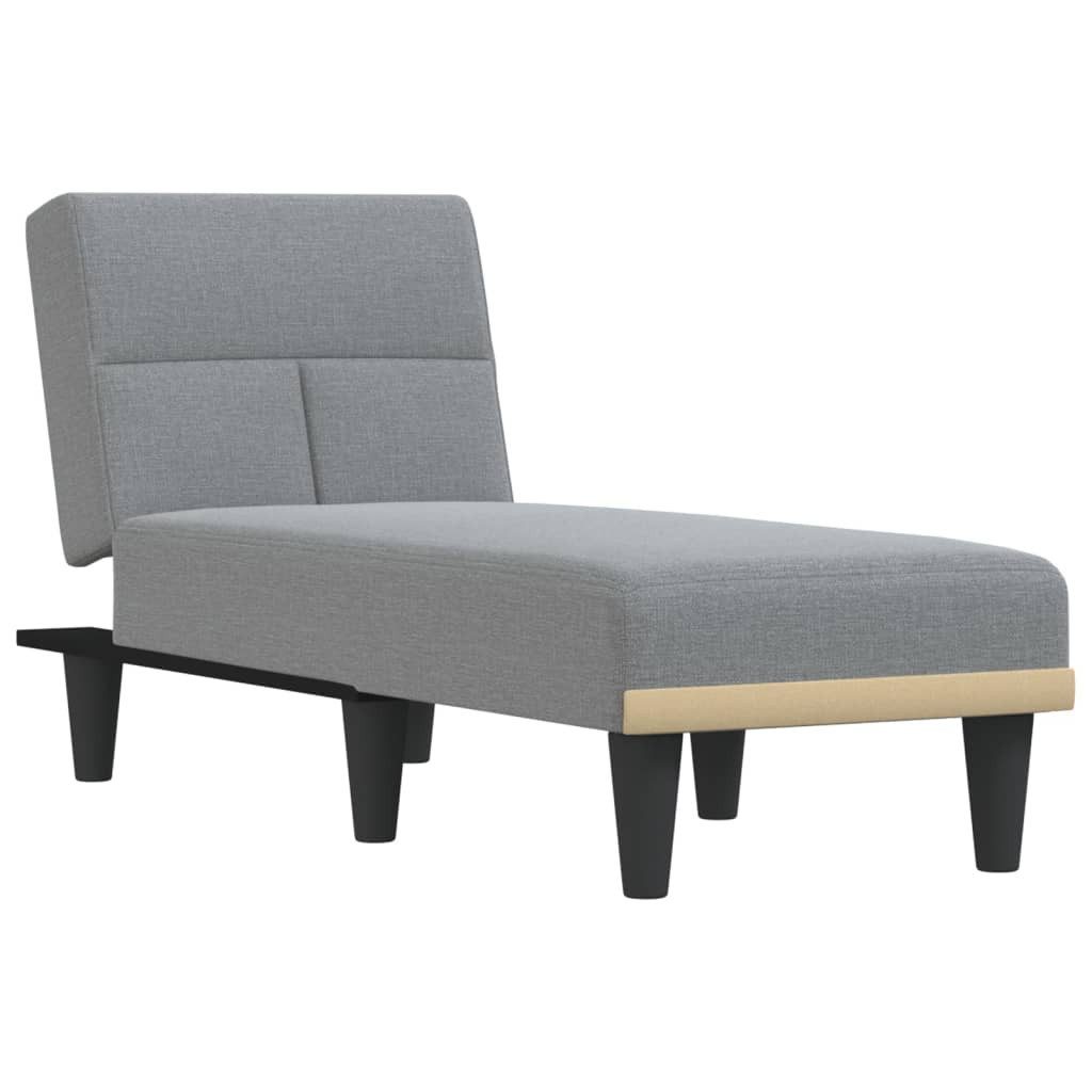vidaXL Chaiselongue Chaiselongue Hellgrau Stoff, 1 günstig online kaufen