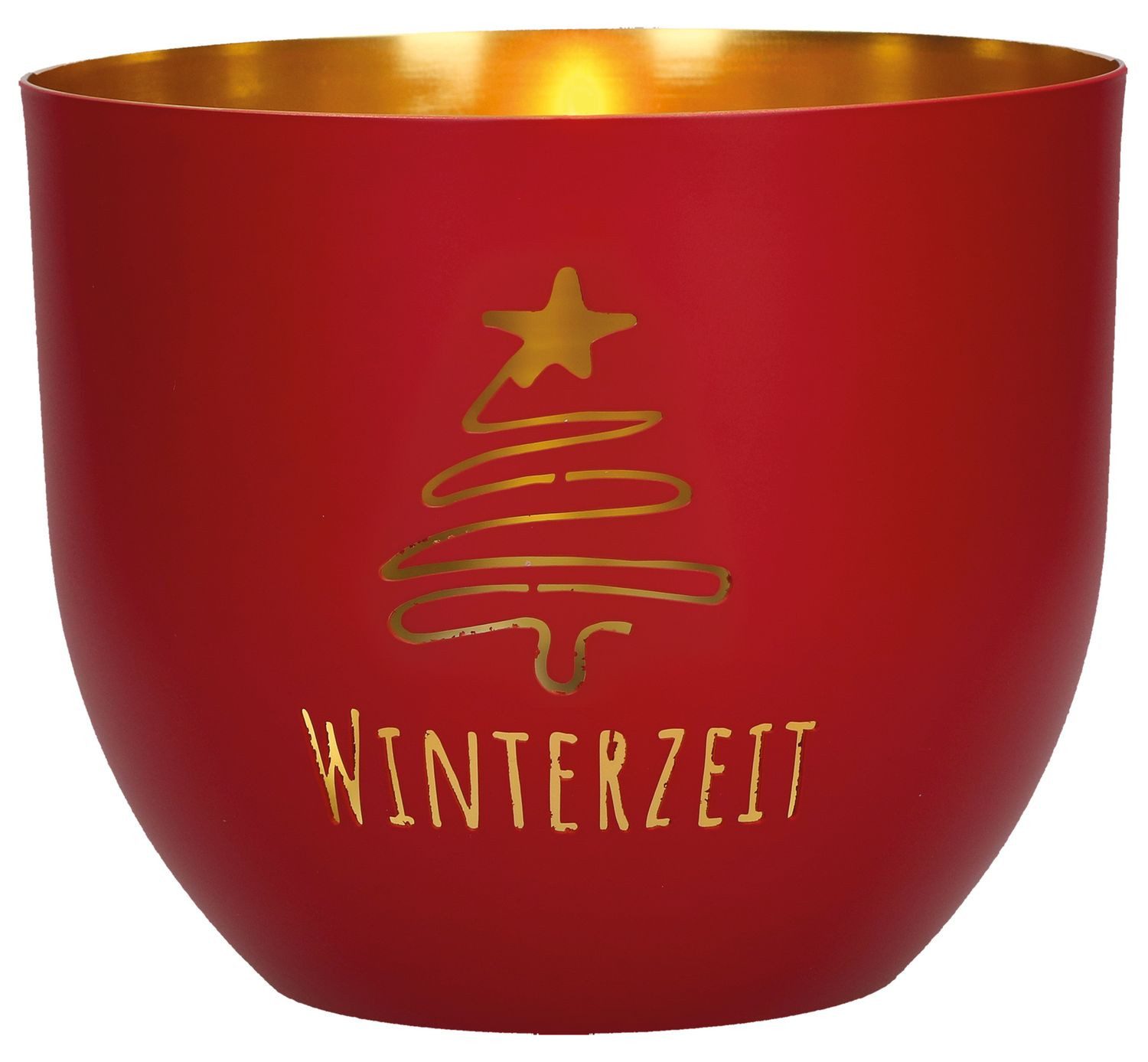 Grußkarte Winterzeit Windlicht aus Metall