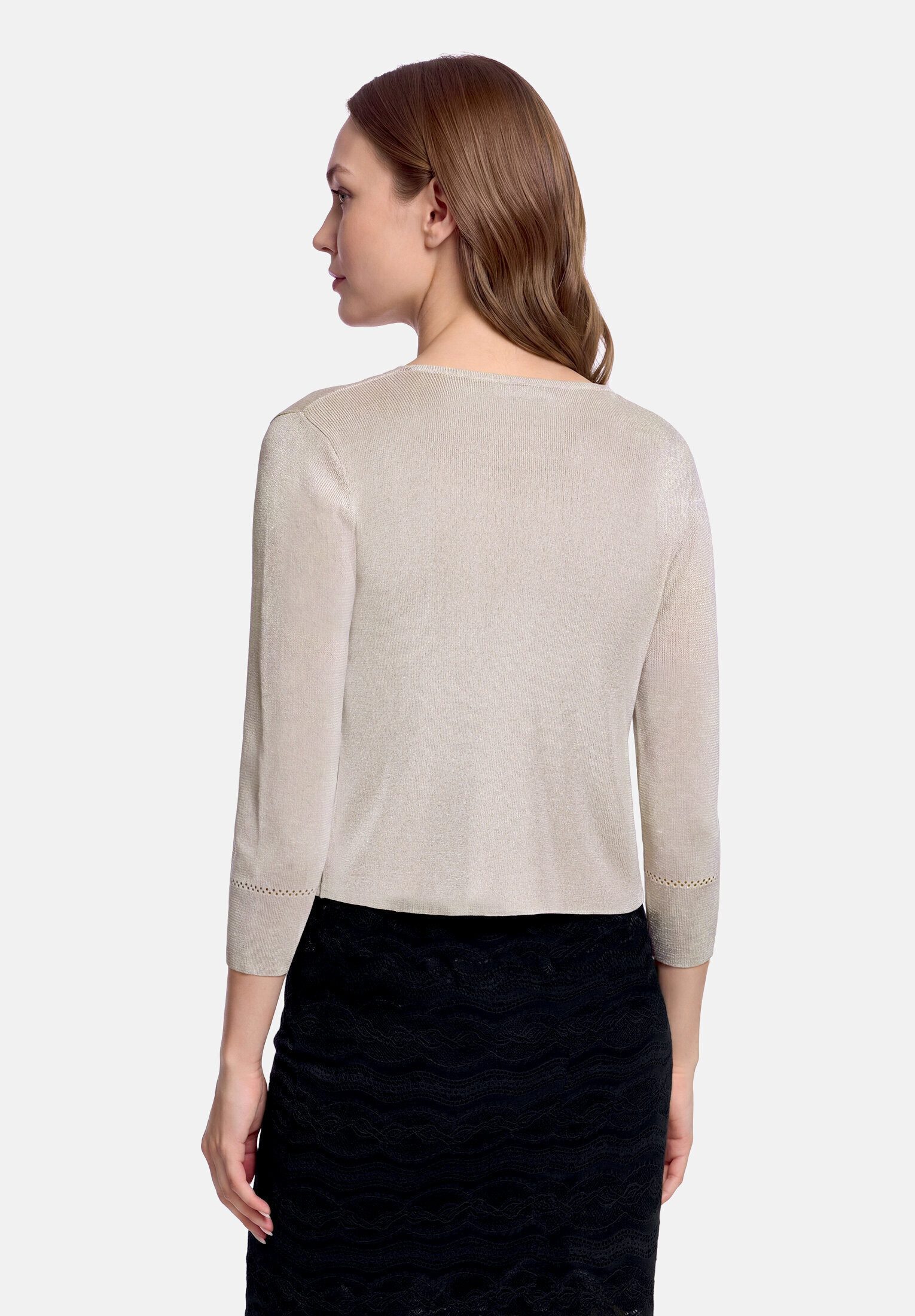 Vera Mont Strickjacke Damen ohne Verschluss (1-tlg) Glitzer