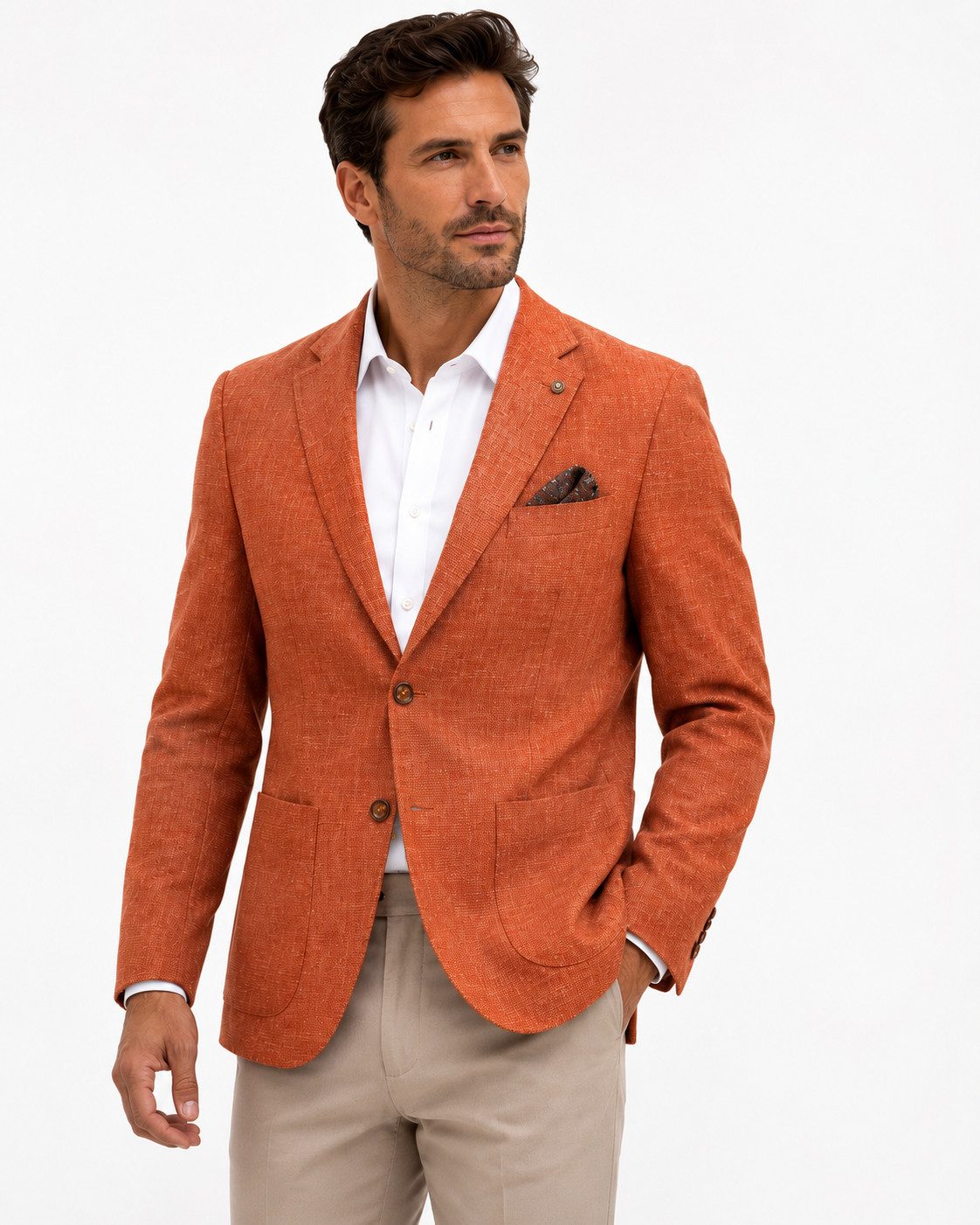 Guild Clothing Sakko Herren Sommer Amalfi Sakko - Slim Fit Leichtes Leinensakko, Halbgefüttert, Atmungsaktiv, Elegantes Freizeit
