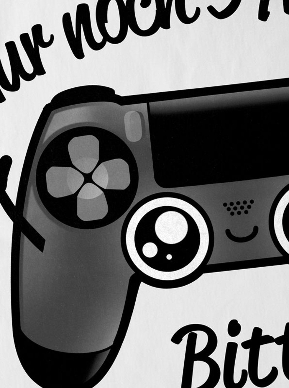 style3 Print-Shirt Herren T-Shirt Nur controller Minuten noch 5 weiß ps pro gamer fünf gamepad