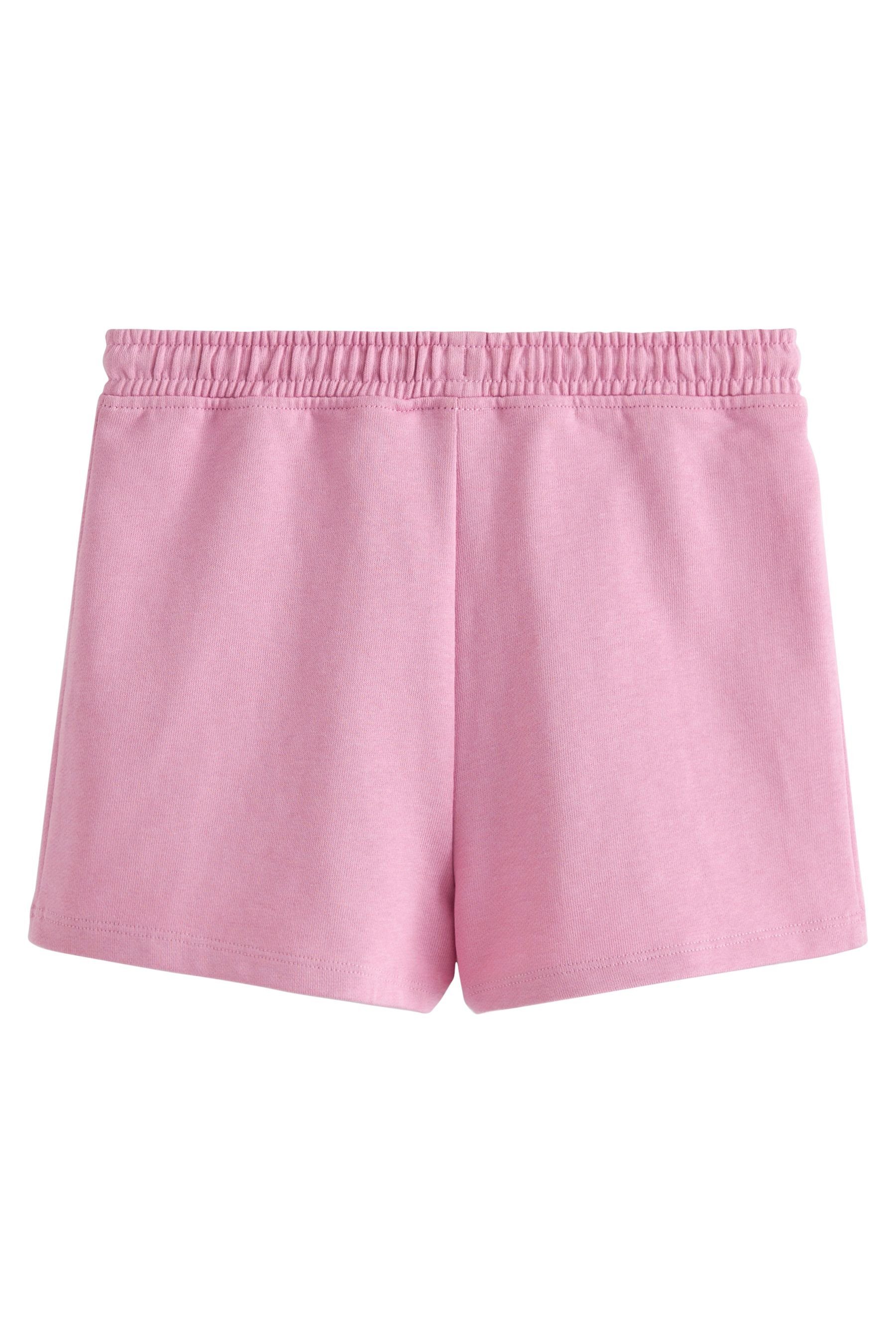 Next Sweatshorts 3er-Pack Shorts (3-tlg) Pastel aus Pink/Mint Green/White Baumwolljersey,
