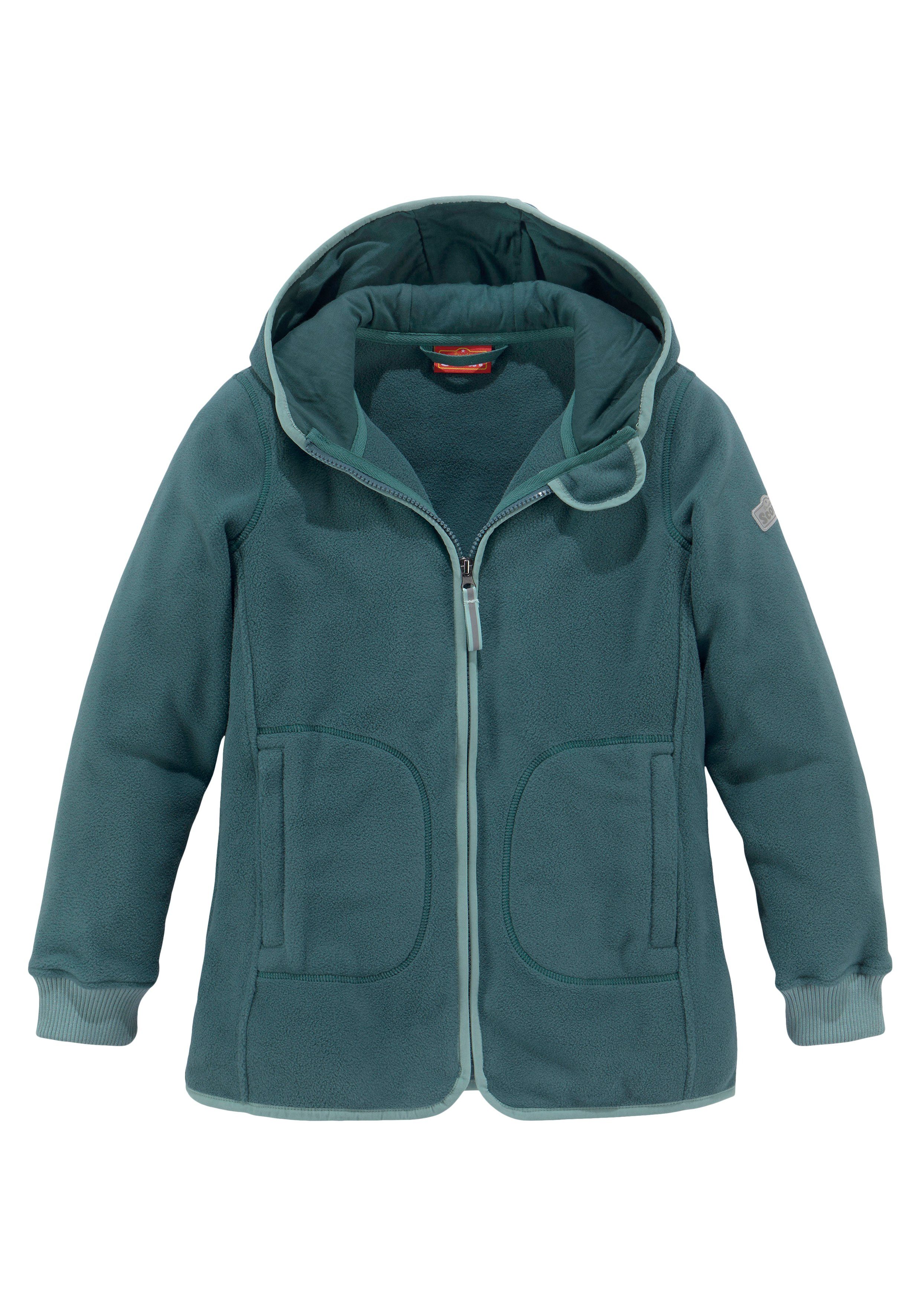 Scout Fleecejacke 2 petrol Ärmelbündchen mit COZY