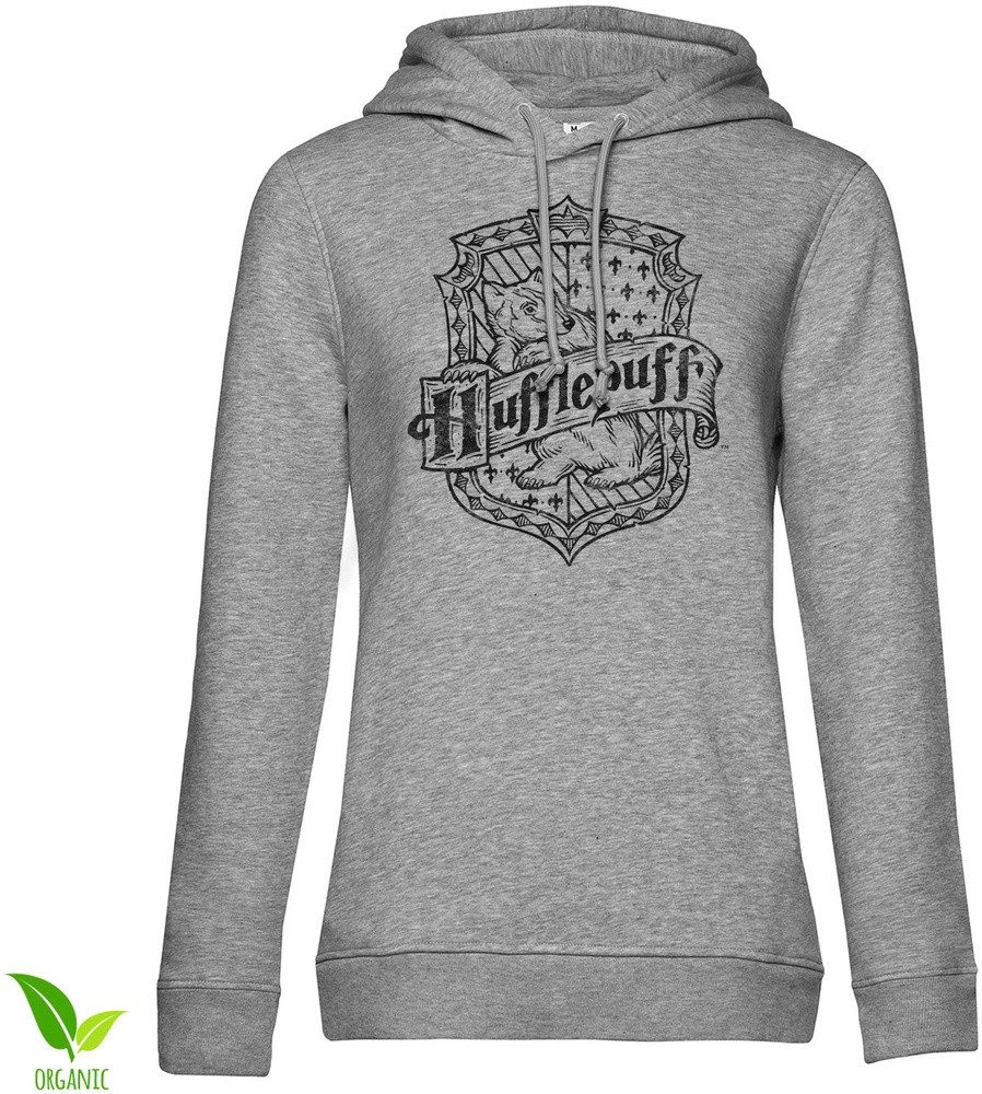 Harry Potter Hoodie Harry Potter - Hufflepuff Washed Crest Girly Hoodie