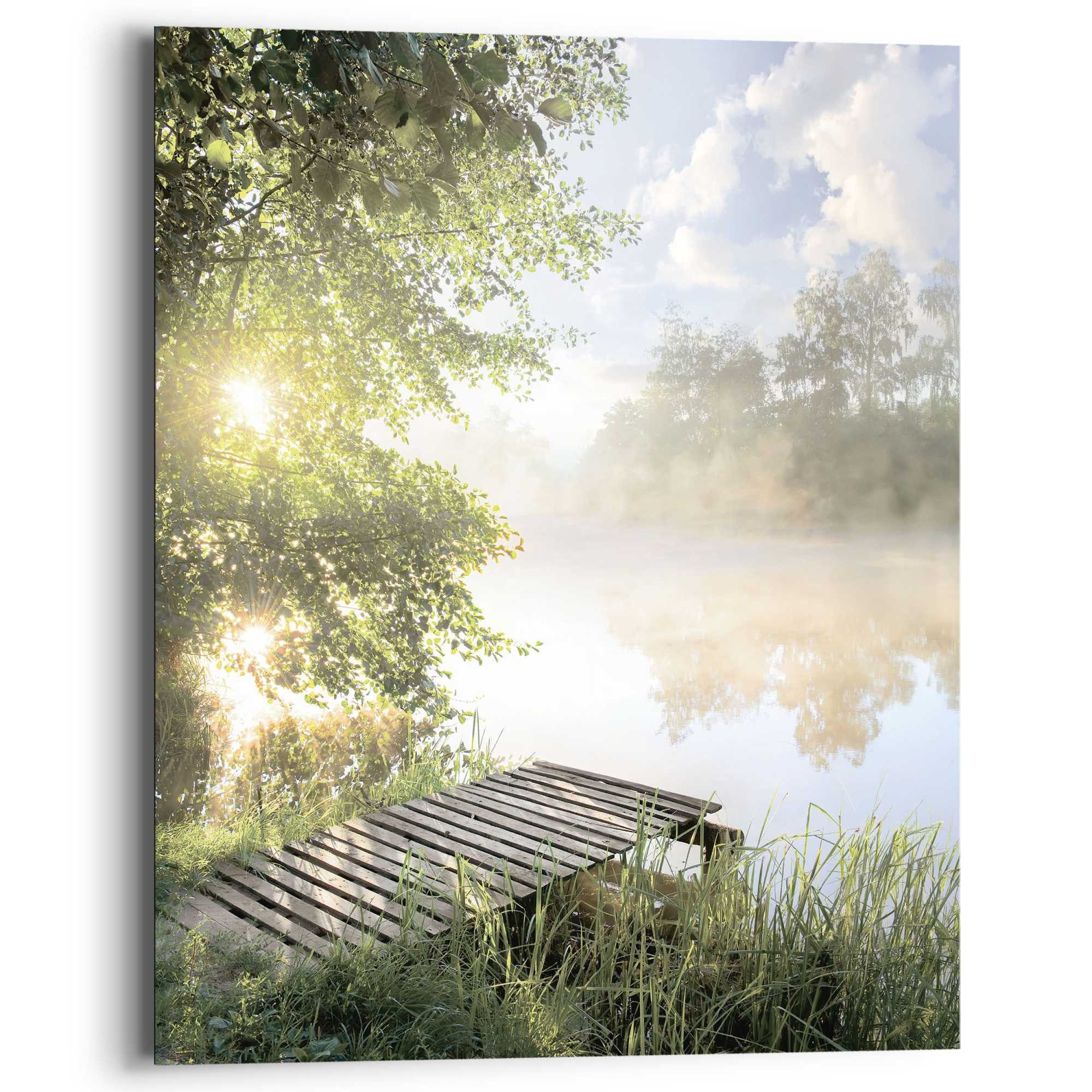 Reinders! Deco-Panel Sonnenaufgang am See, Hobbyraum - Grün - MDF - Wasser - 40x50 cm