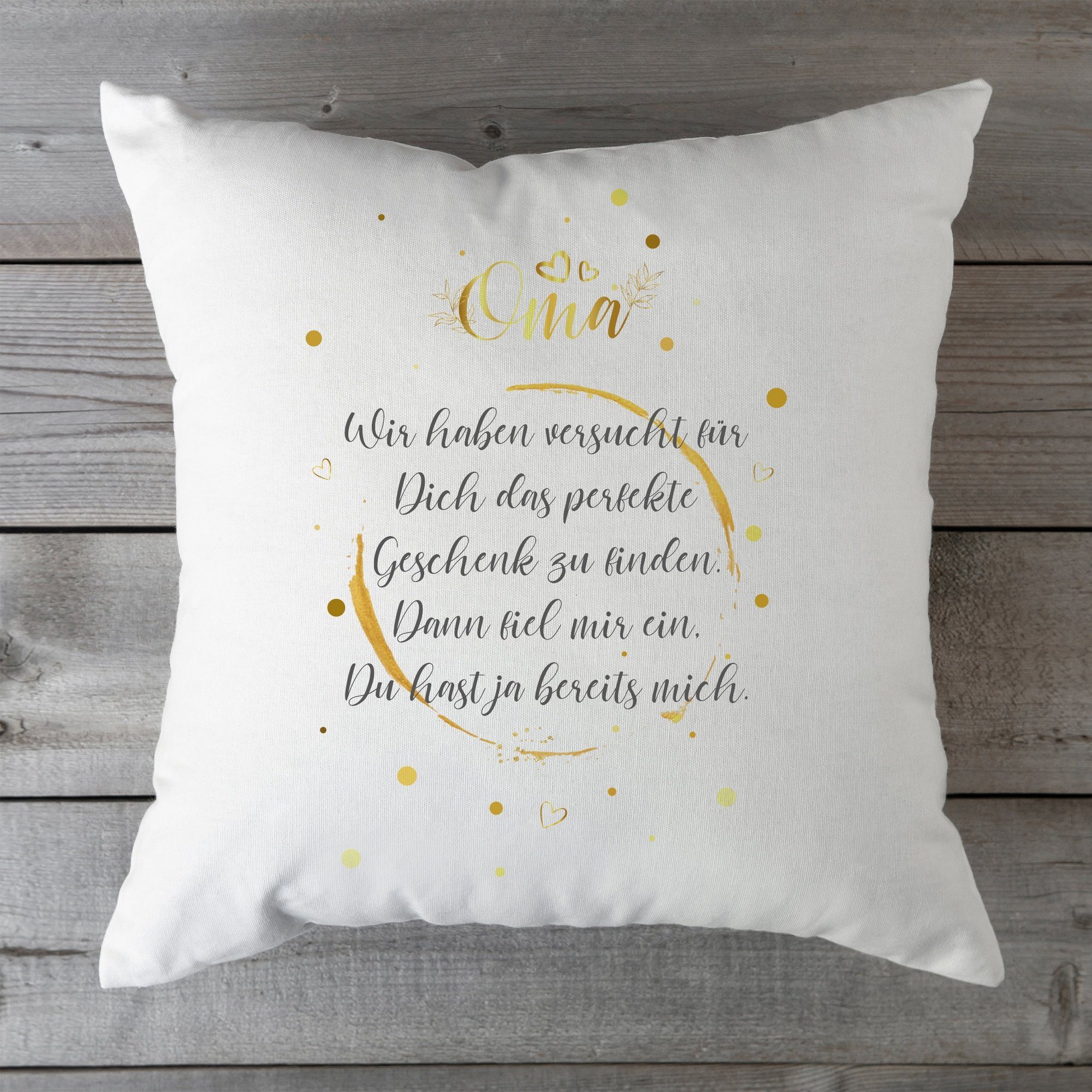 GRAVURZEILE Zierkissen mit Spruch - Ich habe versucht - Geschenk für Freunde & Familie -