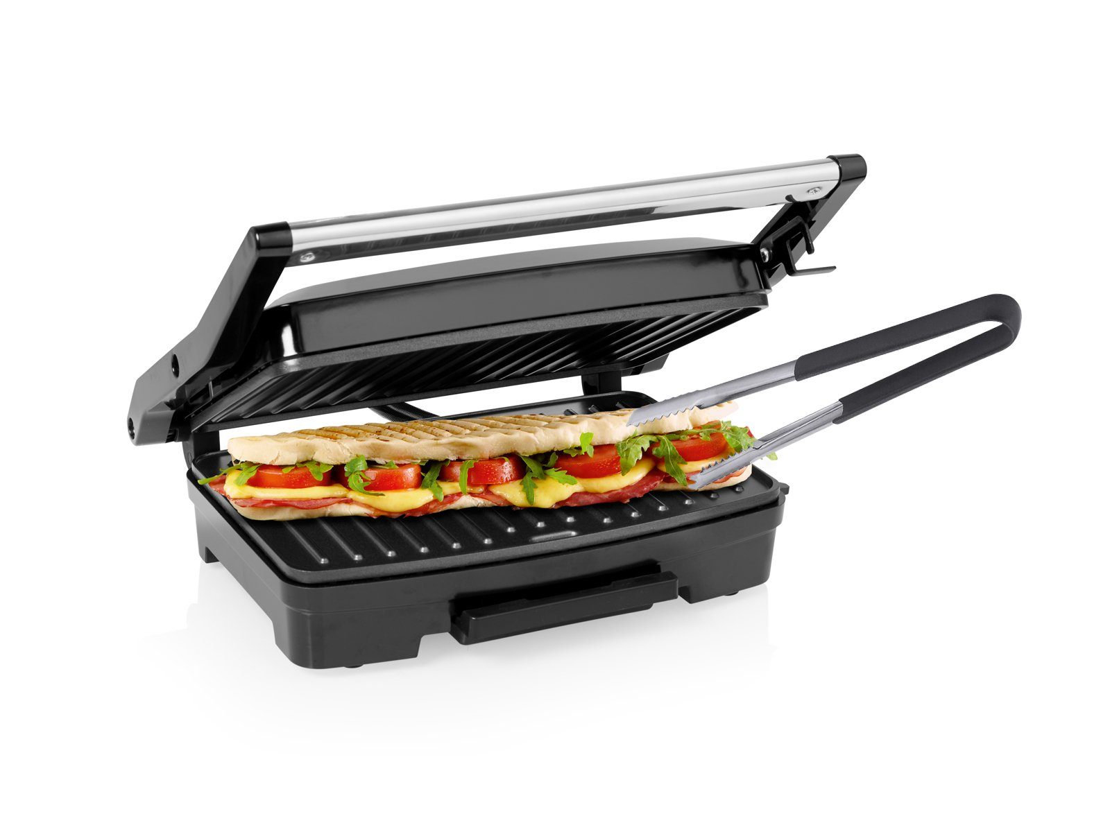 PRINCESS Kontaktgrill, 750 W, mit Grillzange Elektro Multi Tisch-Grill Low fat Indoor Paninimaker
