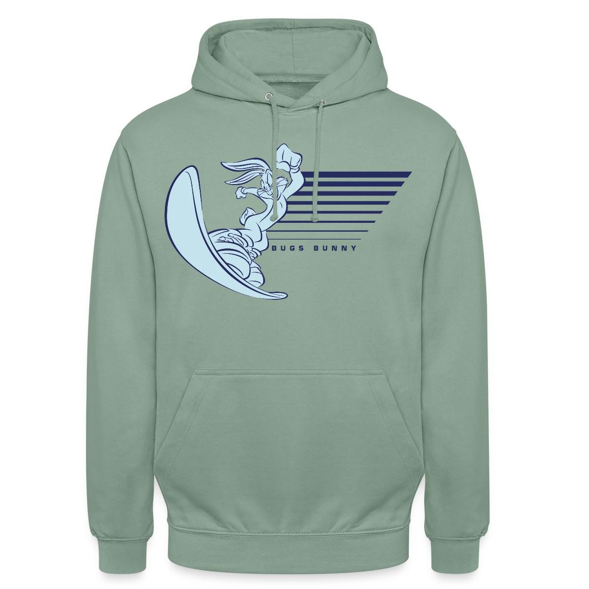 Hoodie Looney Tunes Bugs Bunny Mit Snowboard Unisex Hoodie