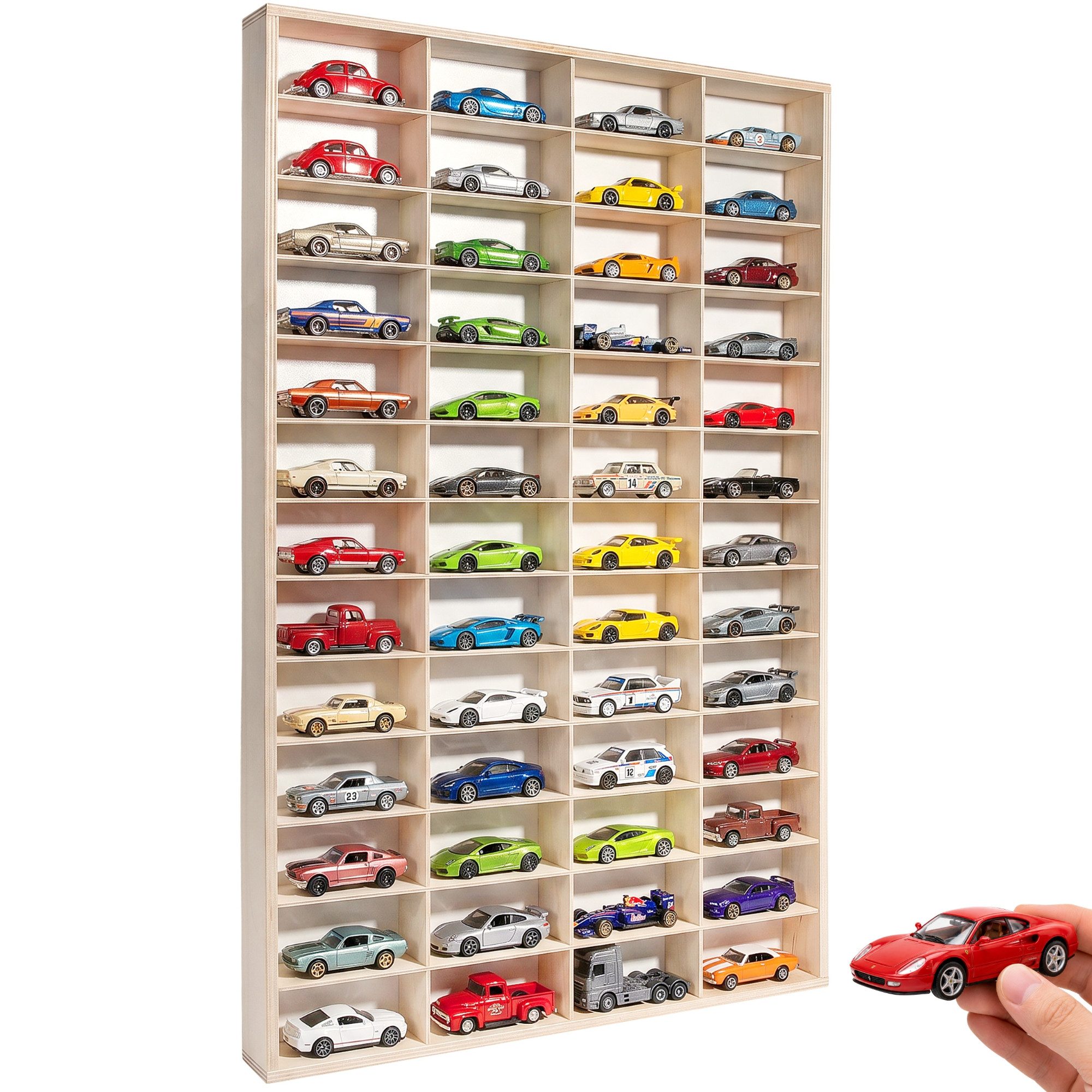 Creative Deco Schubladenbox Setzkasten 78 x 49,5 x 5,5 cm 52 Fächer für Autos 1:32