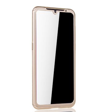 König Design Handyhülle Xiaomi Mi 9, Xiaomi Mi 9 Handyhülle 360 Grad Schutz Full Cover Gold