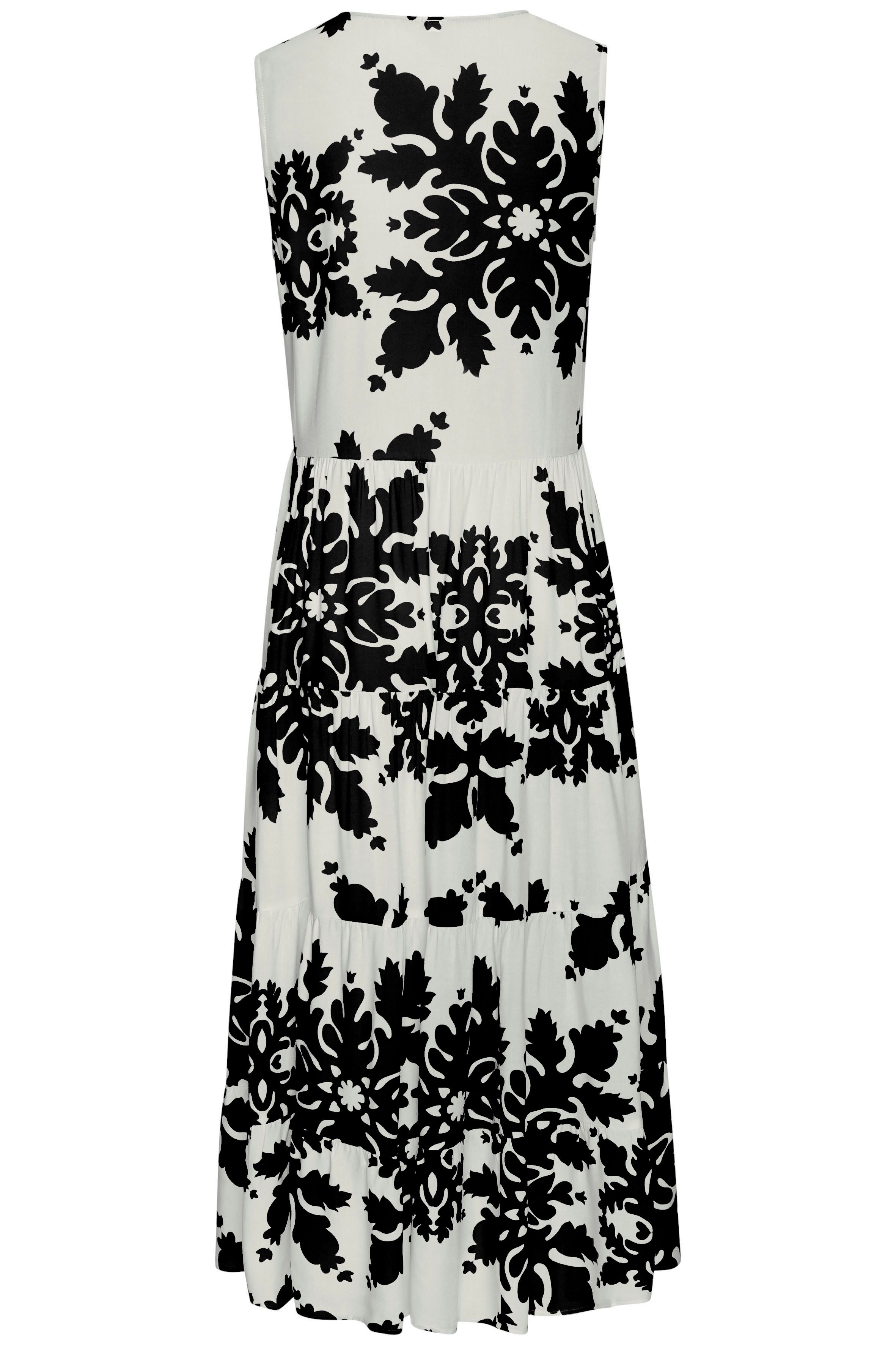 Vivance Maxikleid mit Volants und Alloverdruck Ärmelloses Sommerkleid, Webkleid, Strandkleid, Druckkleid, Tunikakleid