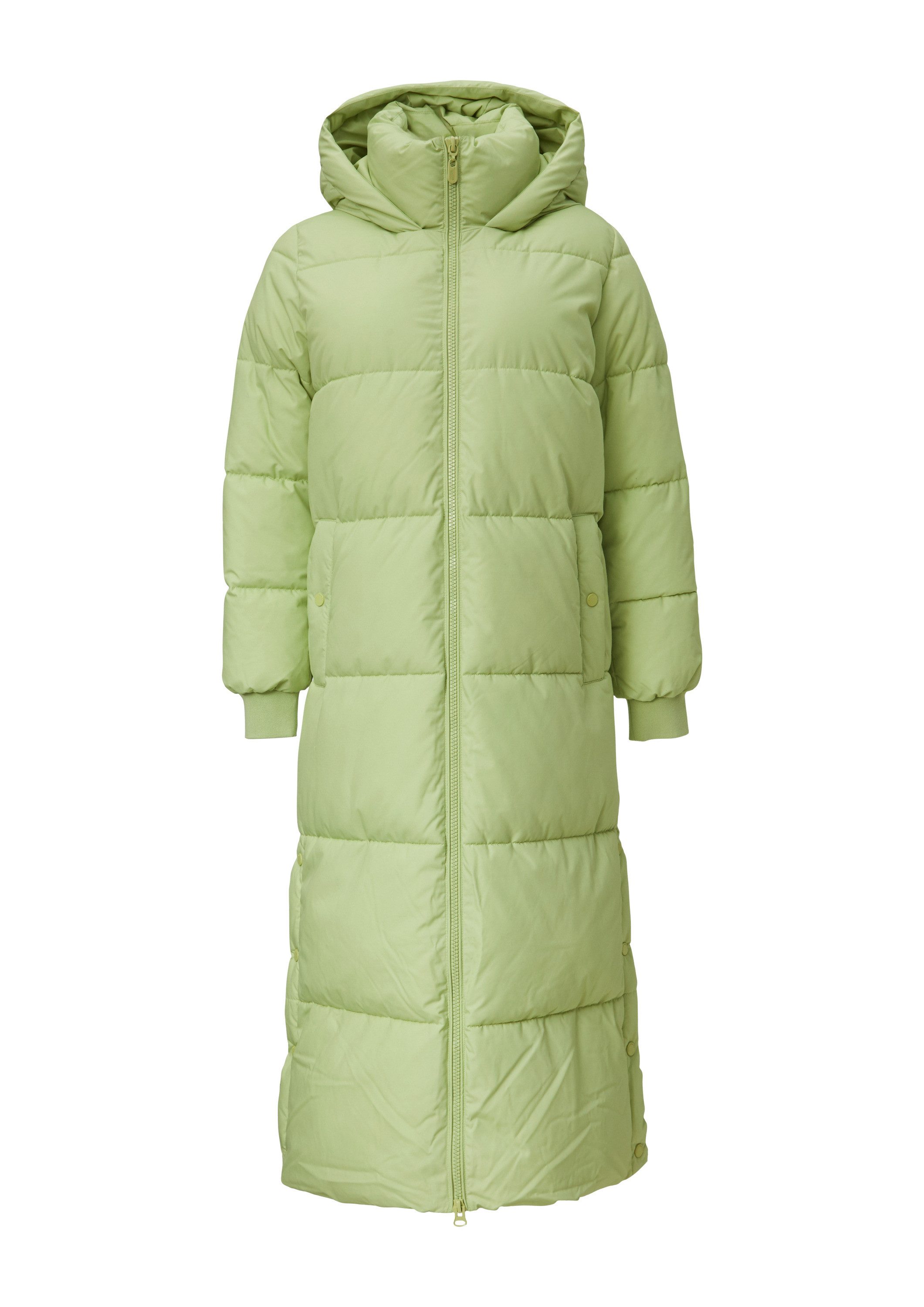 comma Wintermantel Outdoor-Mantel Langer Steppmantel mit dekorativen Seitenschlitzen