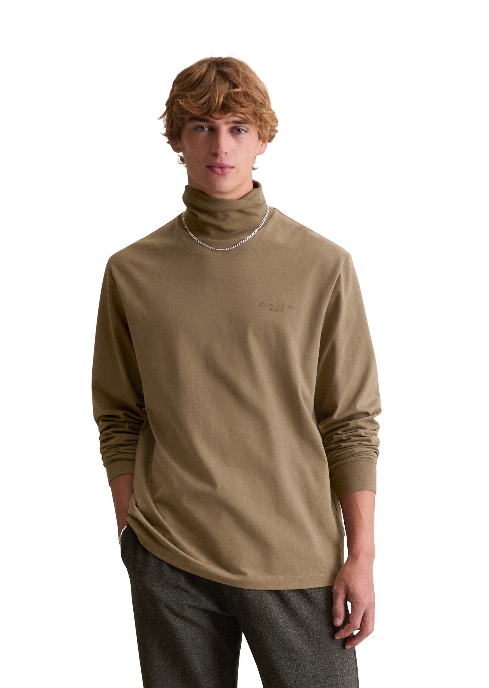 Marc O'Polo DENIM Langarmshirt aus mittelschwerem Bio-Baumwoll-Jersey günstig online kaufen