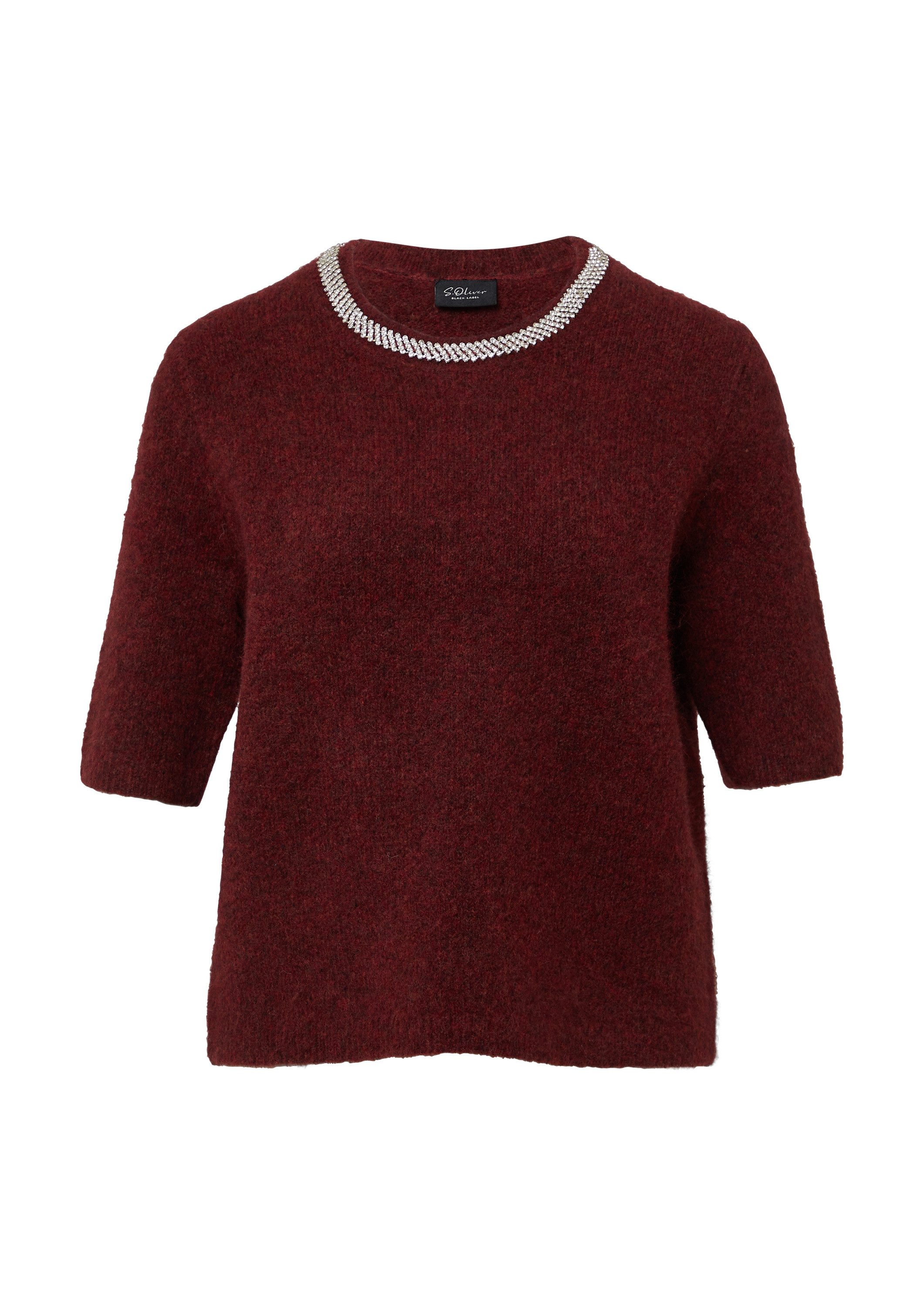 s.Oliver Kurzarmpullover Strickpullover Softer Kurzarm-Pullover aus günstig online kaufen