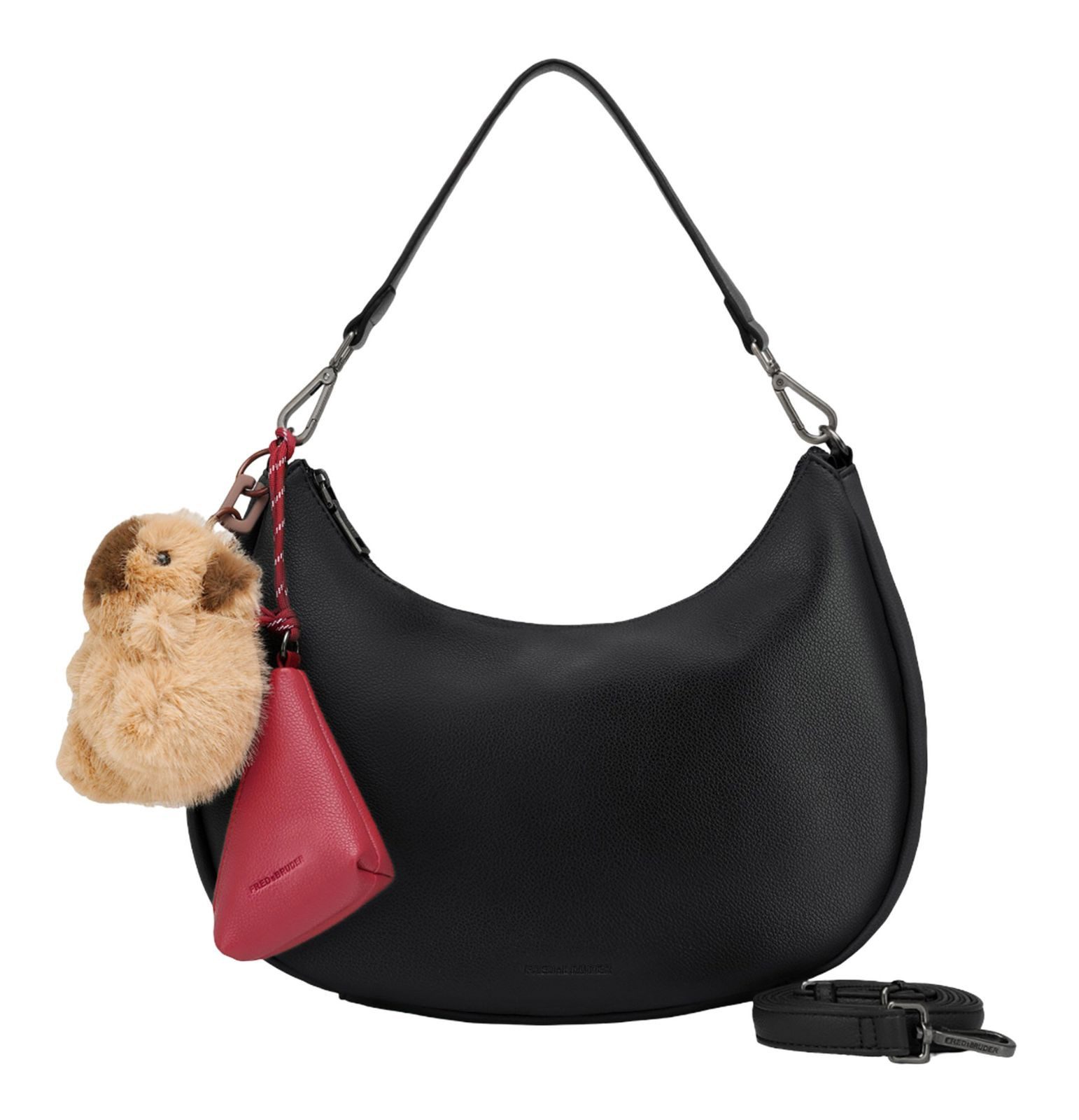 FREDsBRUDER Umhängetasche My Bestie Long Hobo (Set, 2-tlg), aus echtem Leder