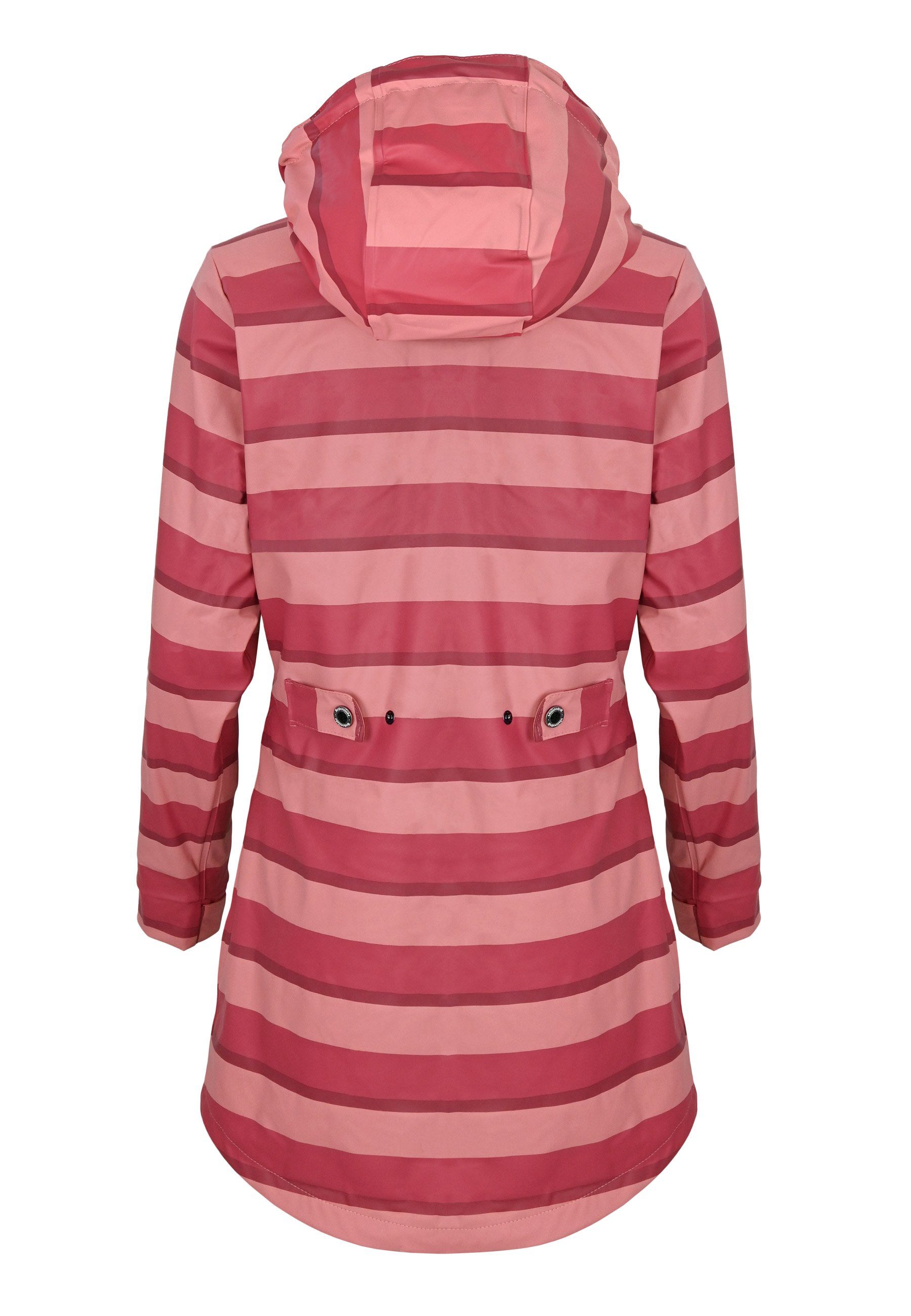 Regenliebe Regenmantel Friesennerz Regenjacke halblang gestreift, günstig online kaufen
