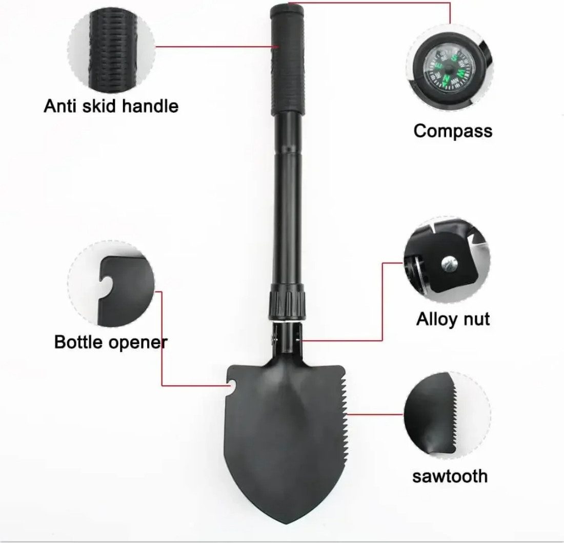 FANNOU Spaten Mini Klappspaten, Abnehmbar Schaufel, Camping Schaufel, (1-St), für Schneeschaufeln, Gartenarbeit, Camping