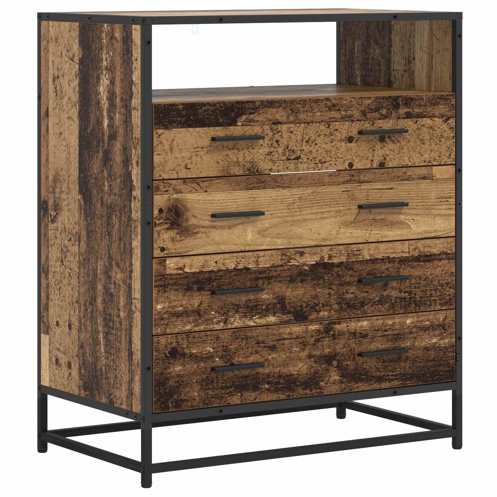 vidaXL Kommode Schubladenschrank 4-Schublade Altholz 70 x 41 x 83,5 cm (1 St)