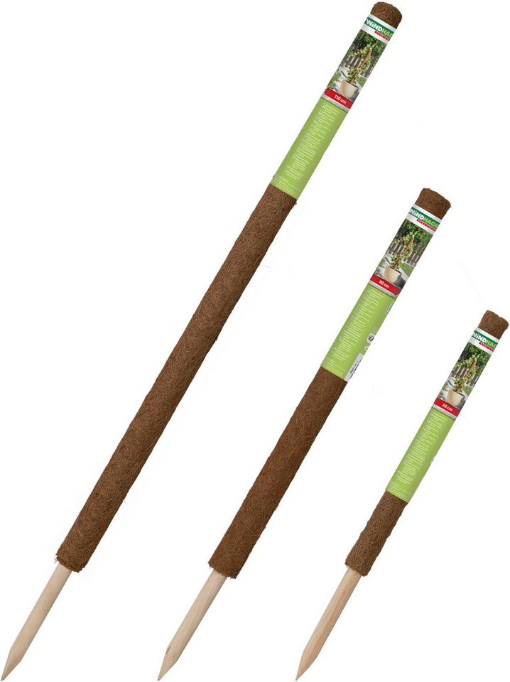 Windhager Rankhilfe aus Kokos, Pflanzstäbe verlängerbar, Ø 4,5 cm, Rankstab, 1 St., für hochwachsende Zimmerpflanzen, erhältlich in 60, 80 oder 110 cm
