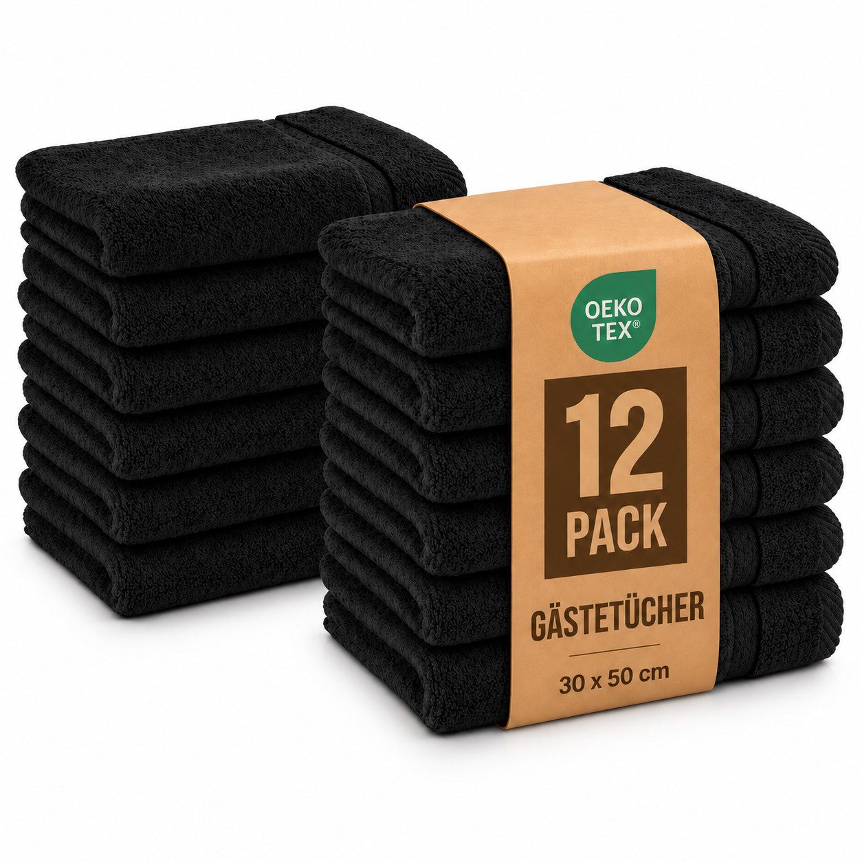 Komfortec Gästehandtücher Set aus 100% Baumwolle, (12-St)