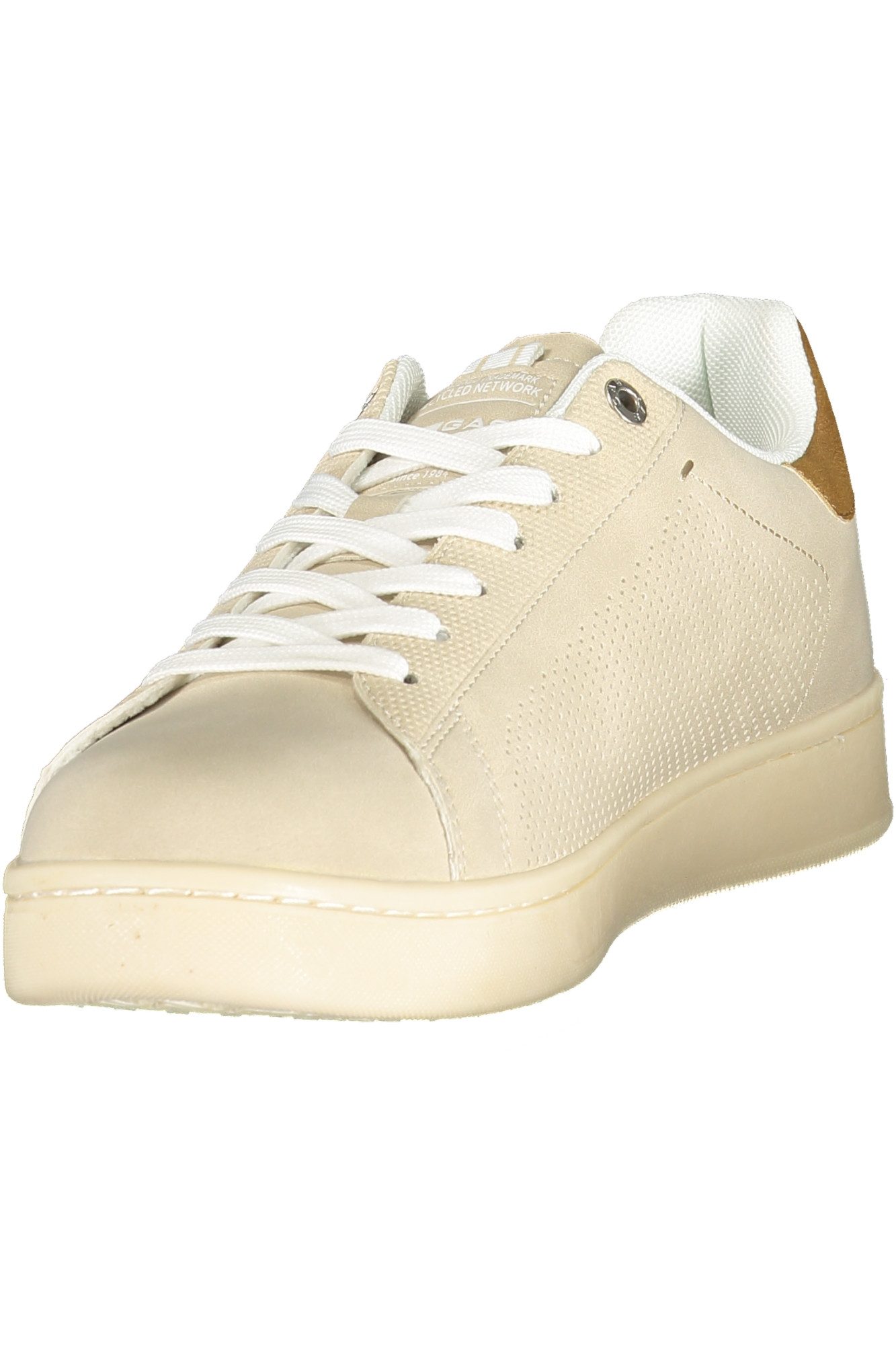 GAS Sneaker Eleganter Herrensportschuh Beige mit Kontrast und