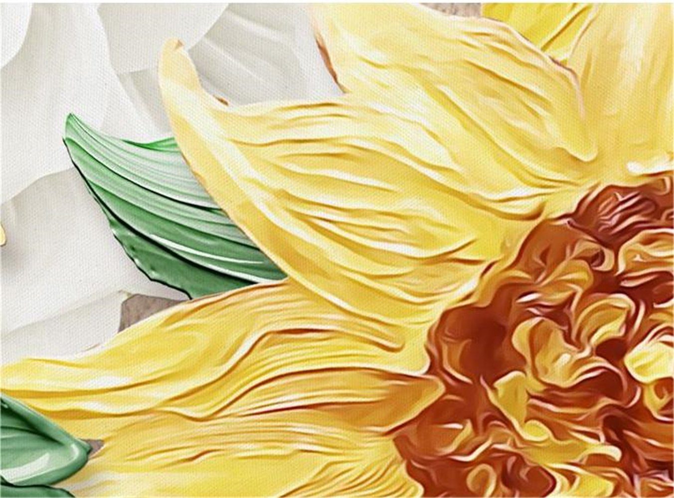 Sonnenblume Wanddekoration, Rouemi Blume Kunstdruck Gelb-A Leinwandbilder, dekorative Aufhängefertig (30×40cm), Malerei,