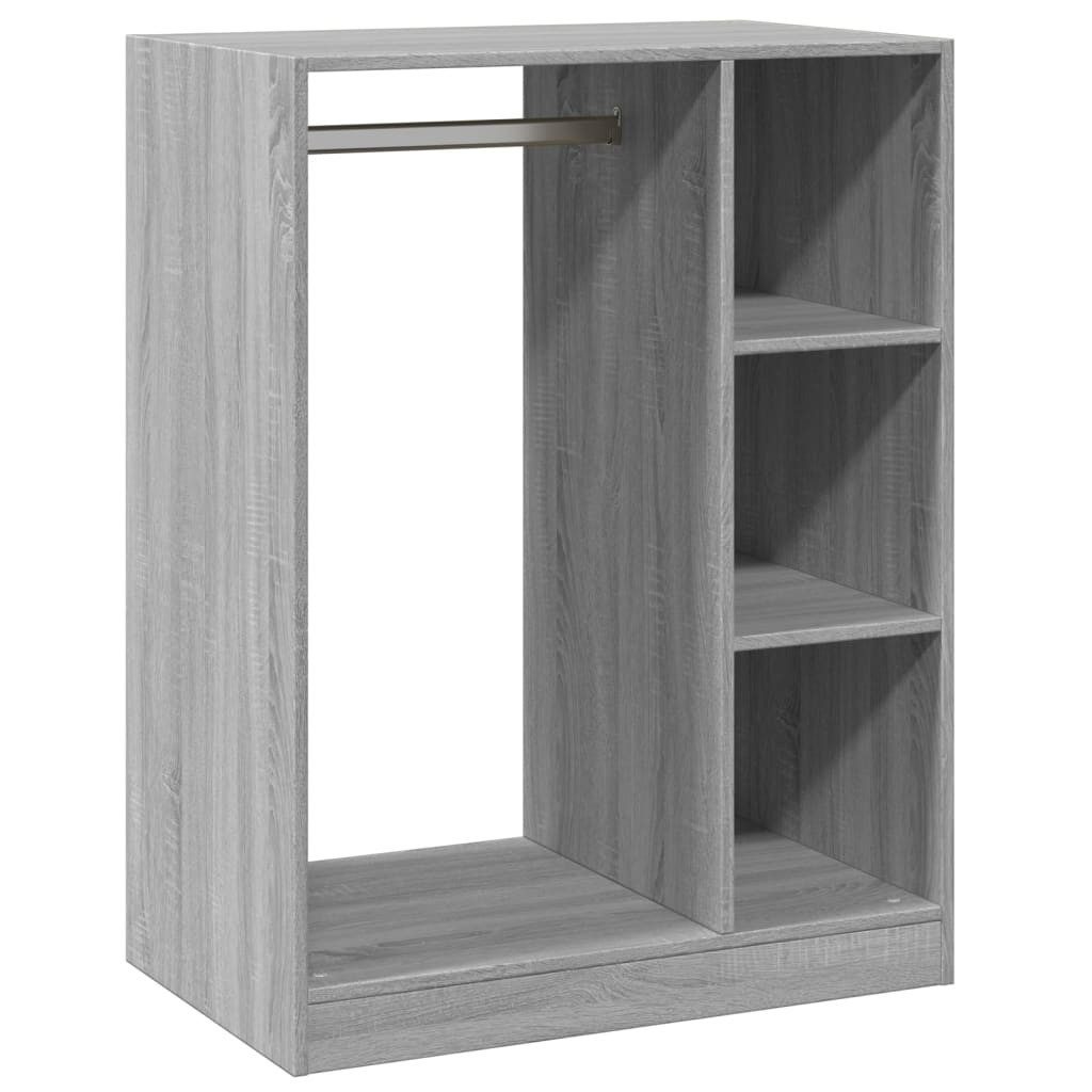 vidaXL Kleiderständer Kleiderschrank Grau Sonoma 77x48x102 cm Holzwerkstoff, (1 St)
