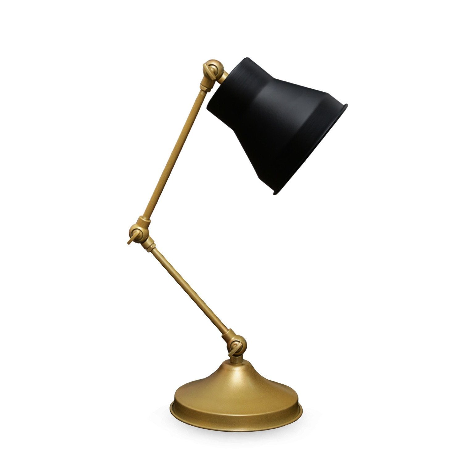 Opviq Schreibtischlampe AYDAXL, Schwarz,Gold, cm, 12 12 Metall x 100