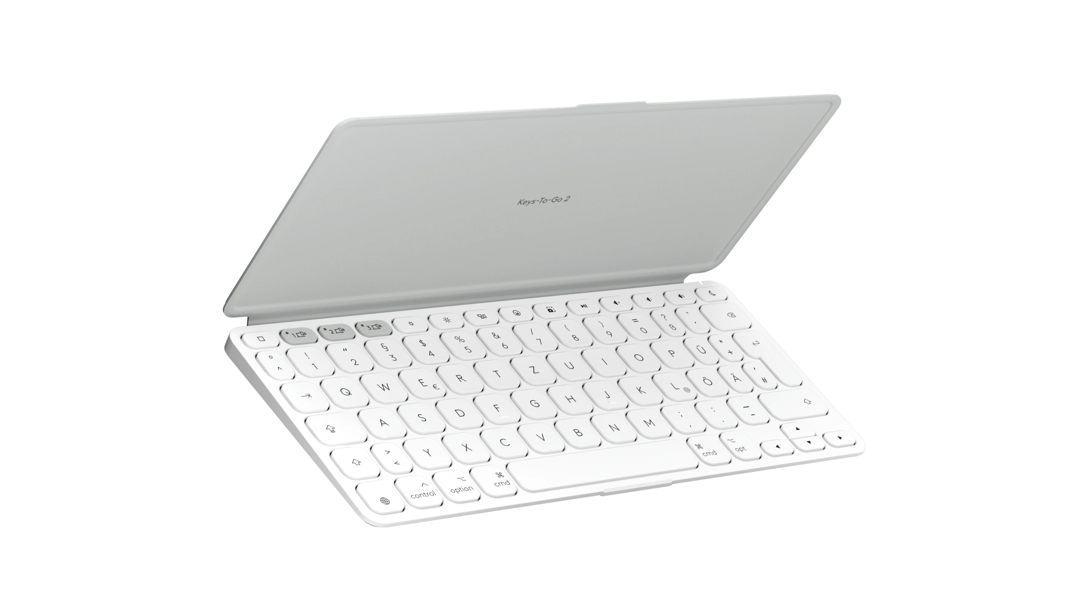Logitech Keys-To-Go 2 - PALE GREY - DEU - BT - N/A - WESTMID-511-APPLE Gaming-Tastatur (Bluetooth Low Energy technology)