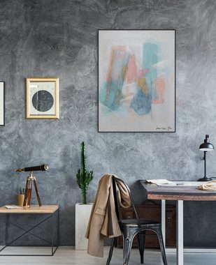 KUNSTLOFT Gemälde Farben des Glücks 75x100 cm, Leinwandbild 100% HANDGEMALT Wandbild Wohnzimmer