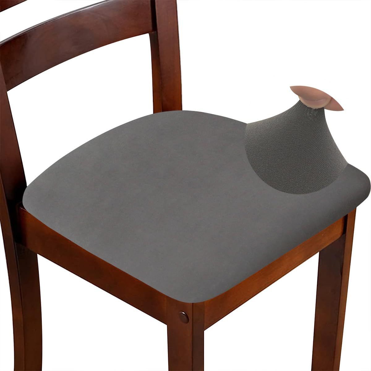 Agger Stuhlhusse Stuhlhussen-Set, 2er-Set, Stretch, Quadratisch, abnehmbar, waschbar, für Esszimmer, Küche und Büro