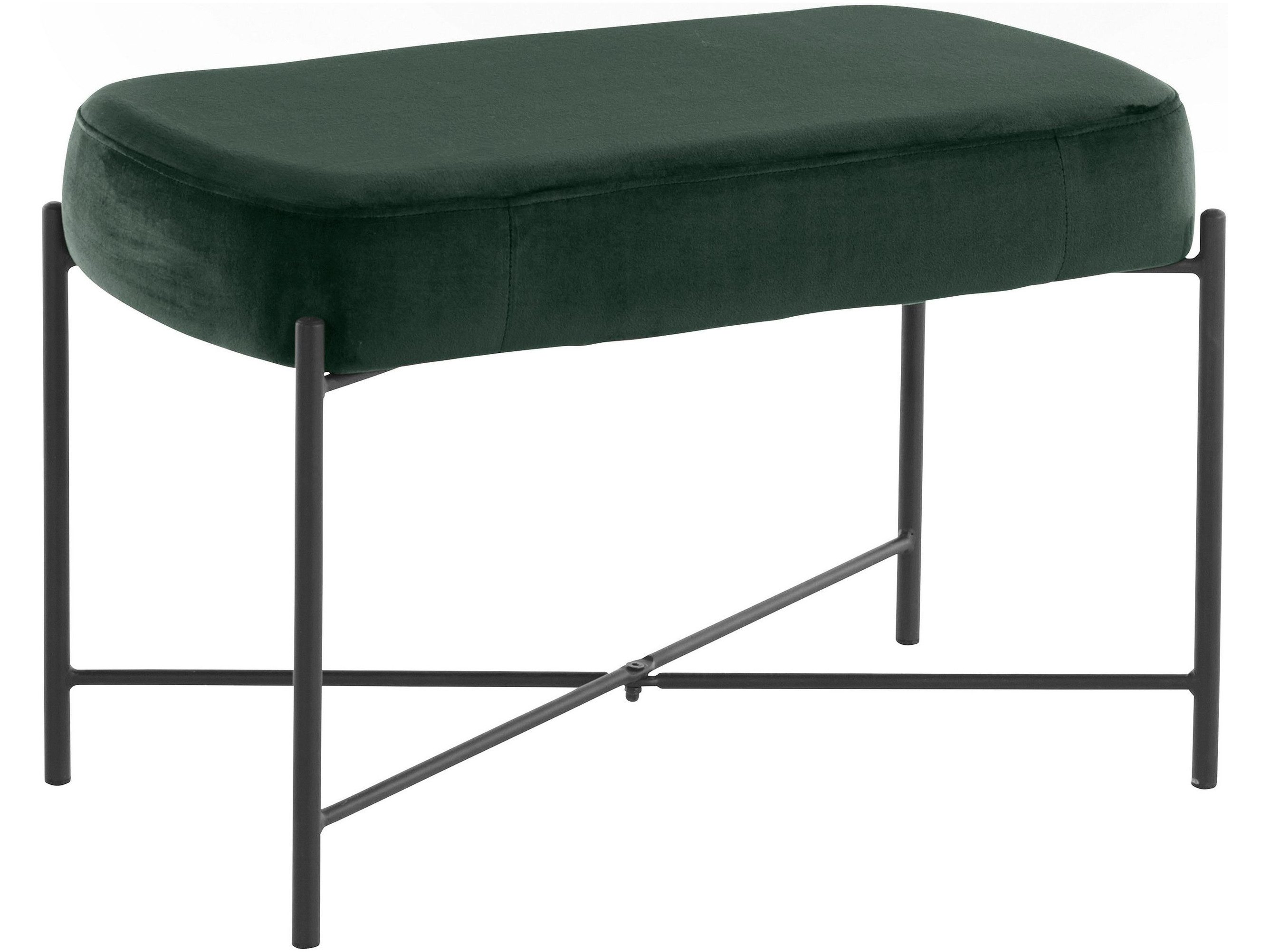 loft24 Polsterbank Beate, Bank, Hocker, Bezug in Samtoptik, Metallgestell filigran