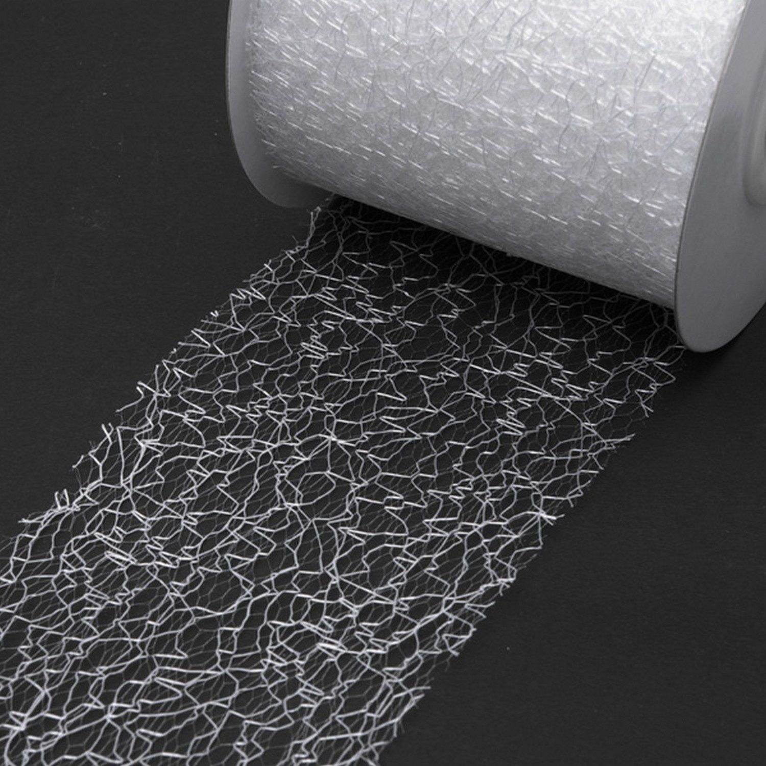 Deko AS Tischläufer Spiderweb Tischband 80 mm weiß Rolle 25 Meter 67W 001-R 080 (1-tlg, 1 Rolle Tischläufer), Strapazierfähig