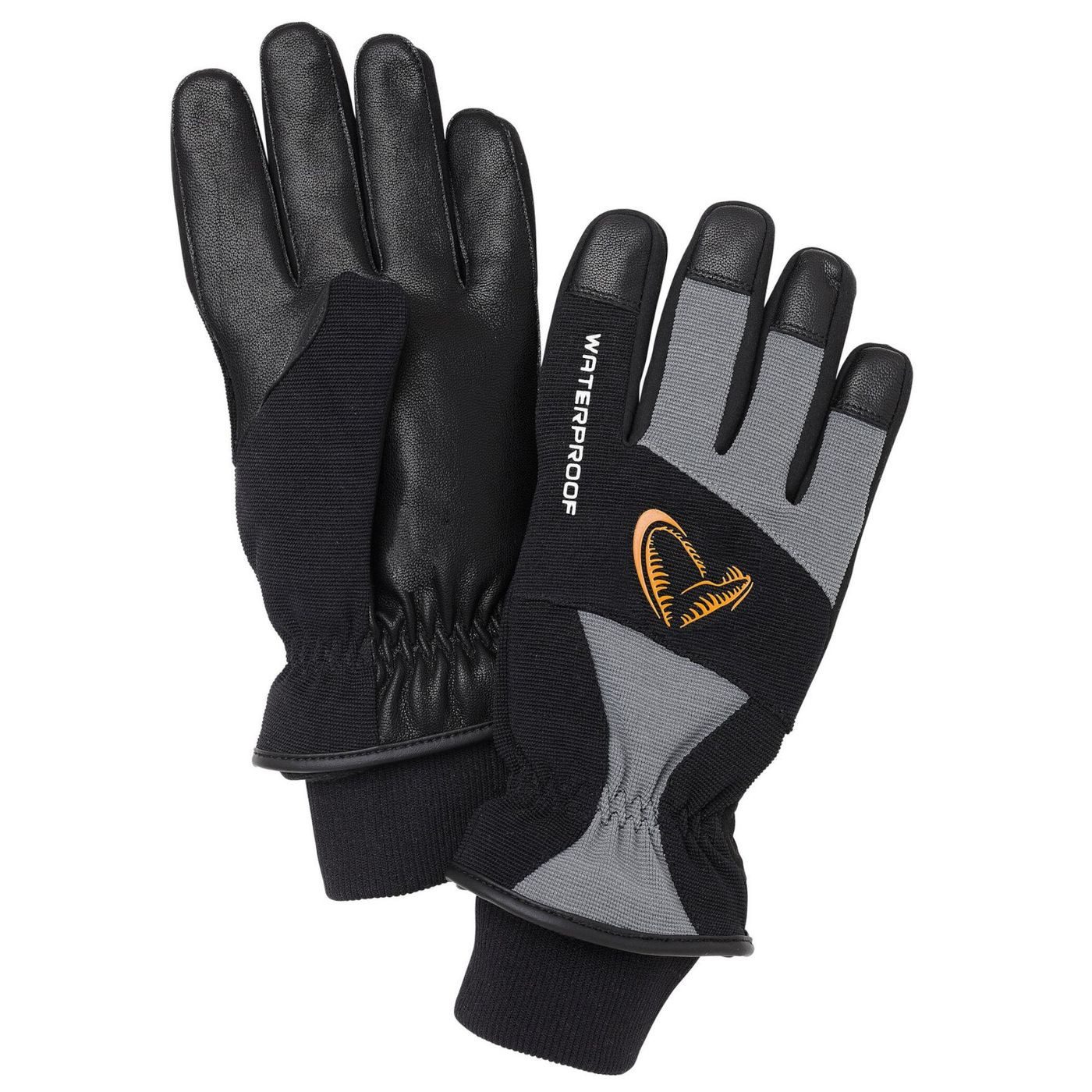 Angelhandschuhe Savage Gear Thermo Pro Gloves Grey/Black - Angelhandschuhe