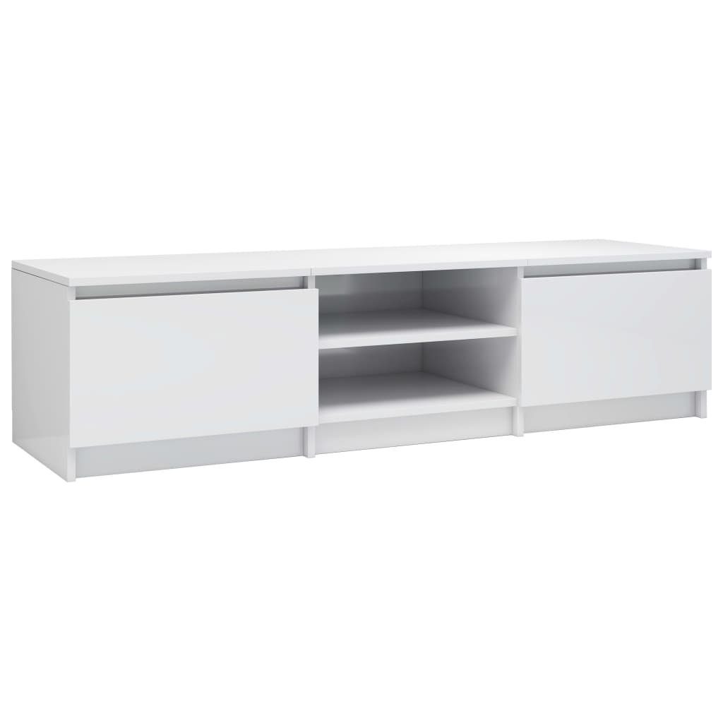 furnicato TV-Schrank Hochglanz-Weiß 140x40x35,5 Holzwerkstoff cm