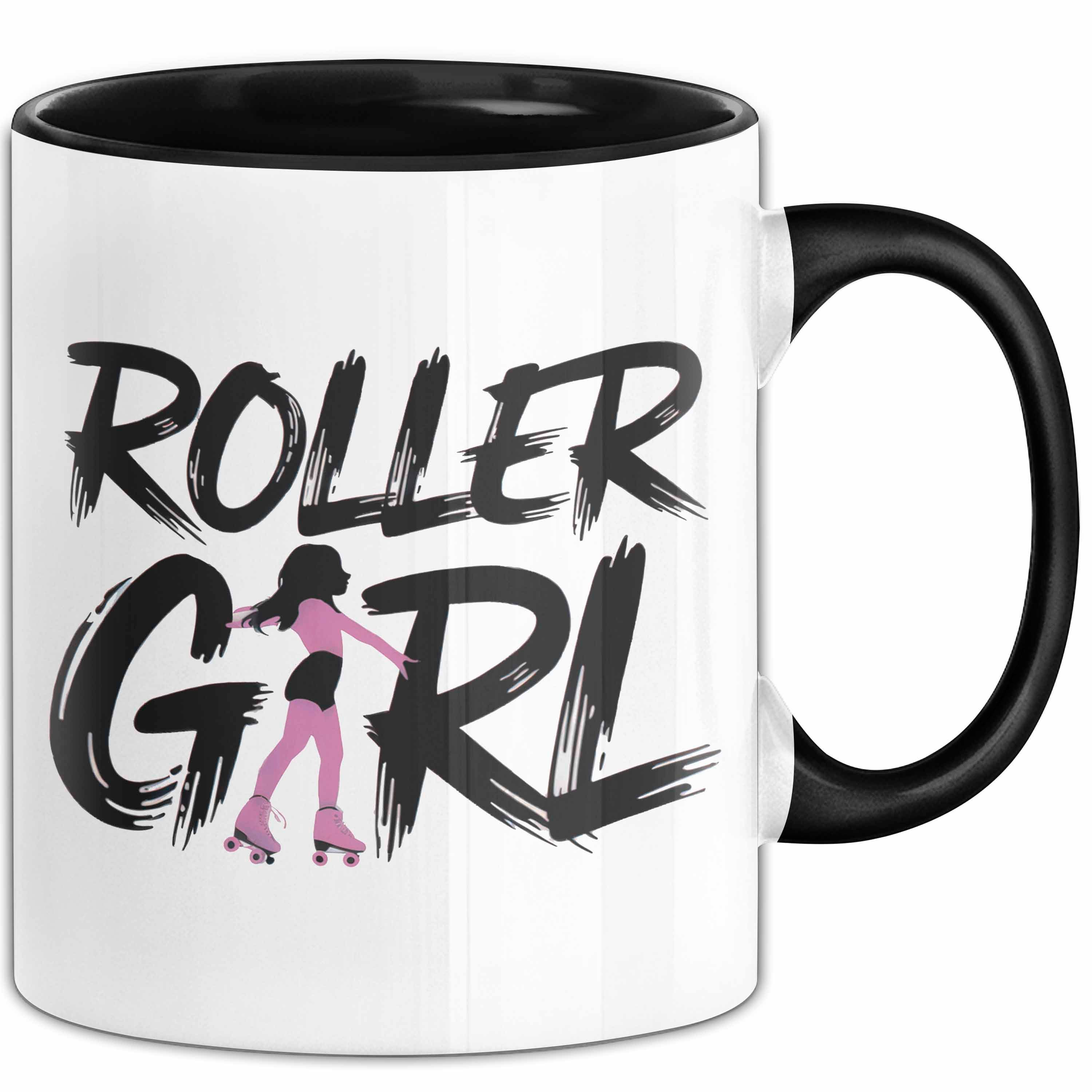 Trendation Tasse Rollschuh Skater Tasse Geschenk Rollergirl Skating Geschenkidee Lust